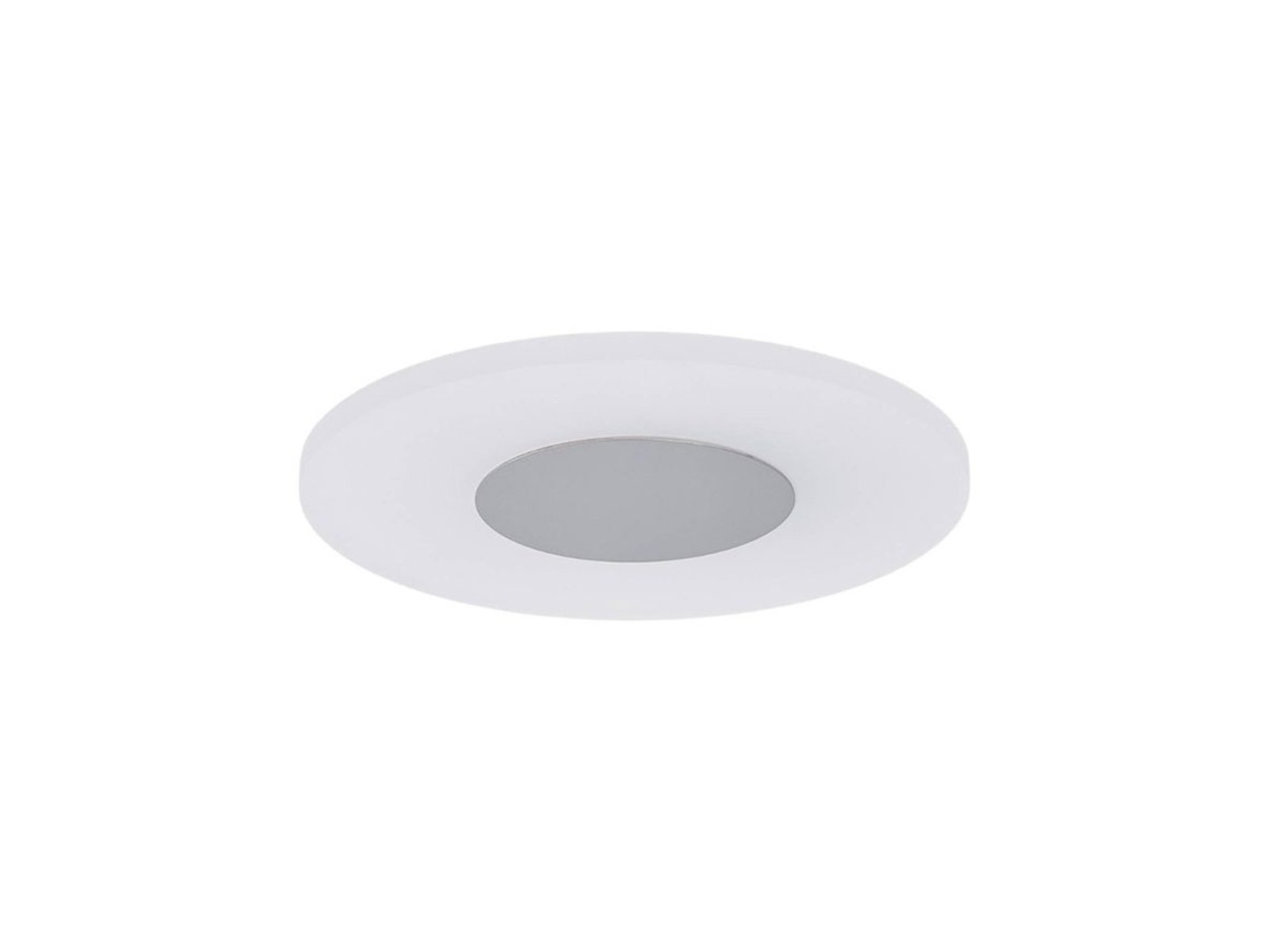 Tarja LED Ceiling Lamp Round White Satin/Chrome - Lindby