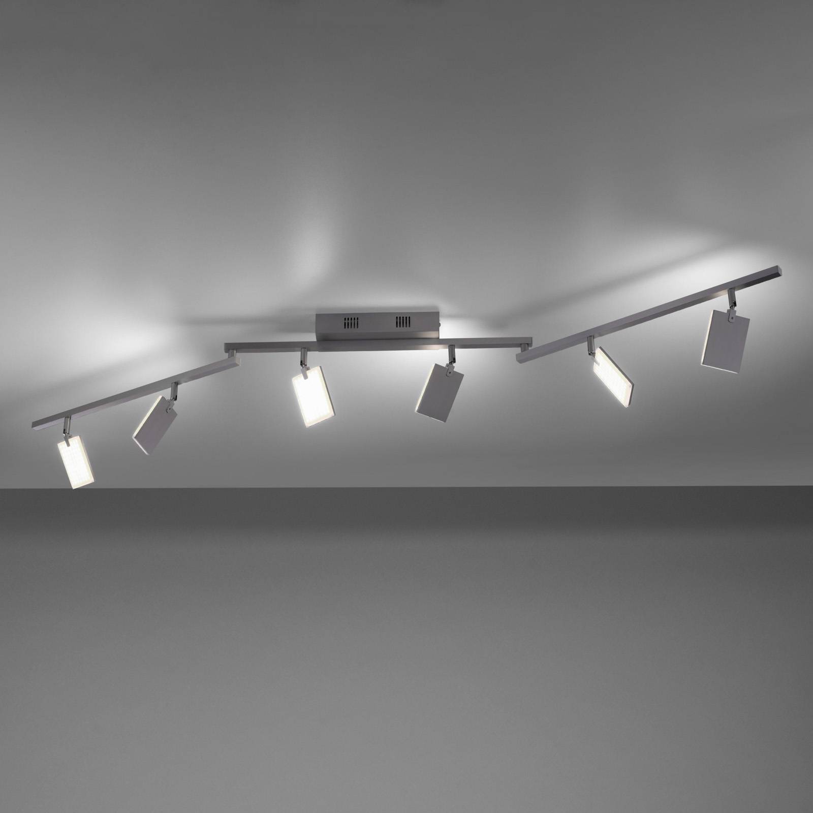 PURE Mira plafondlamp 6-lamps remote CCT alu