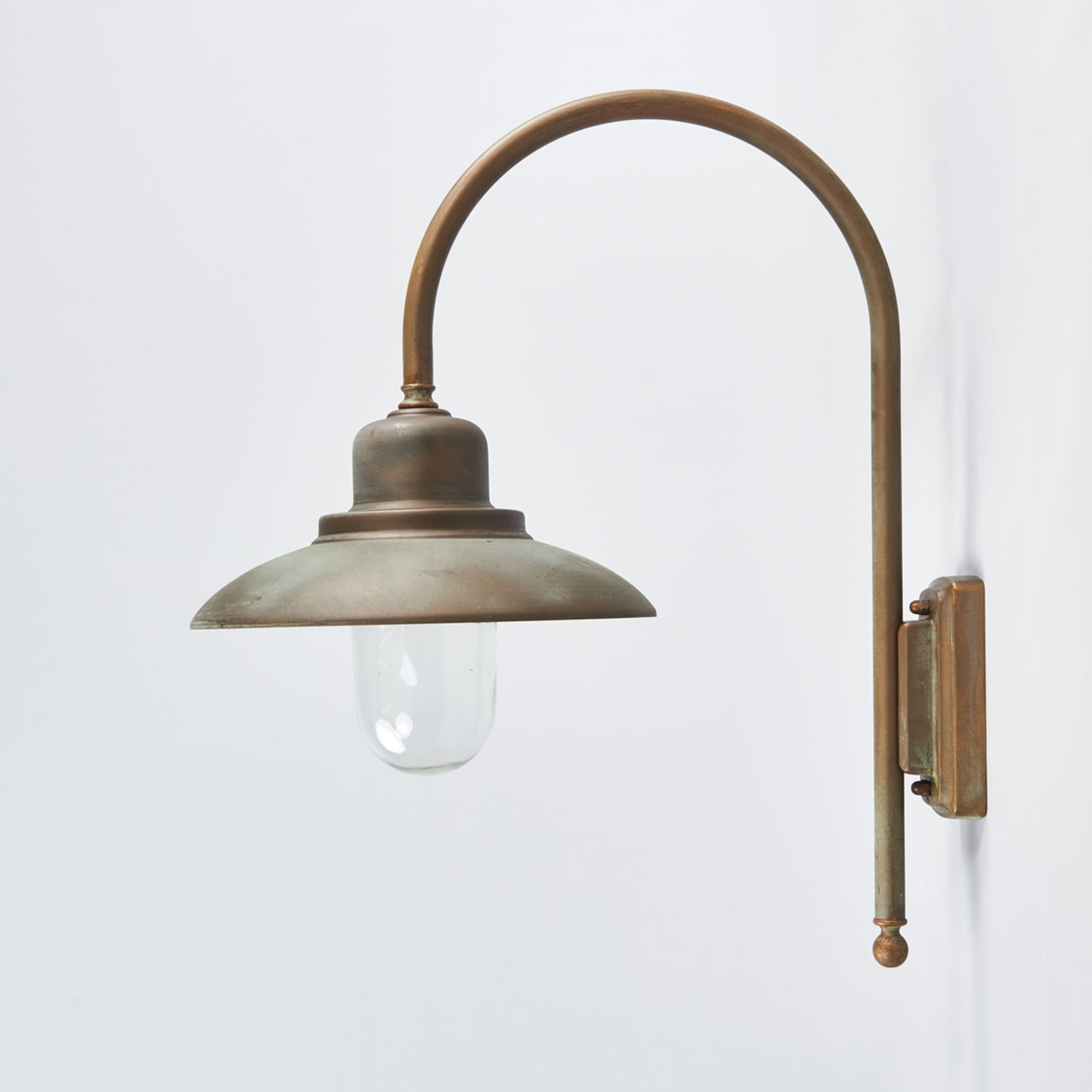 Casale outdoor wall light height 60cm, antique brass