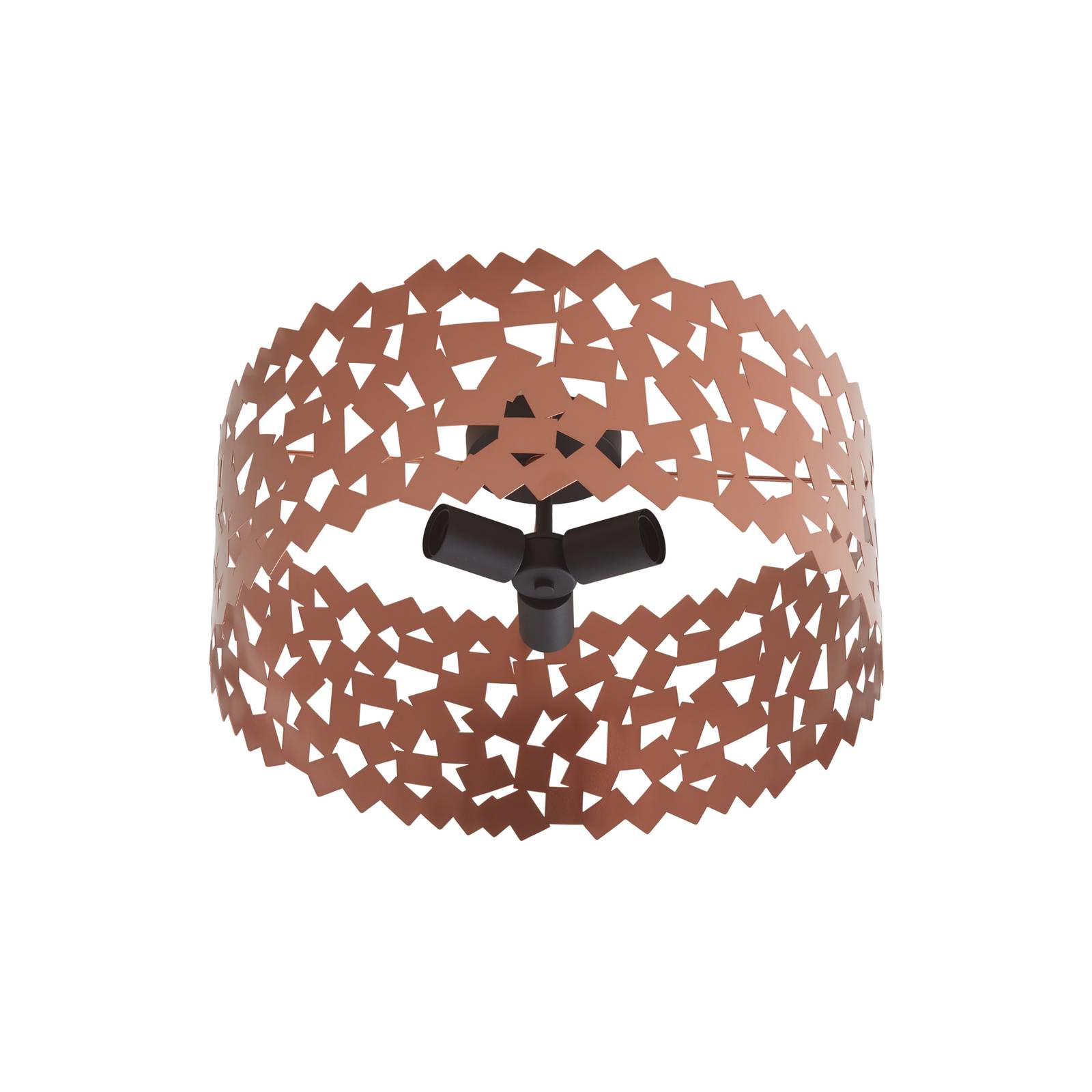 Lucande Deckenleuchte Aeloria, kupfer, Eisen, Ø 50 cm, E27