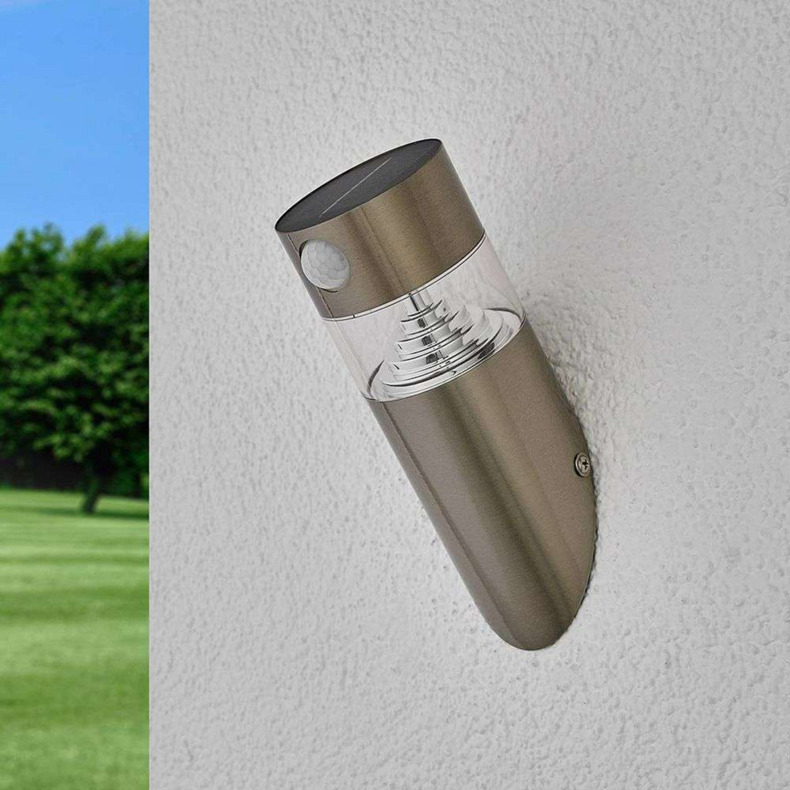 Kalypso LED Aplica de Exterior w/Sensor Stainless Steel - Lindby