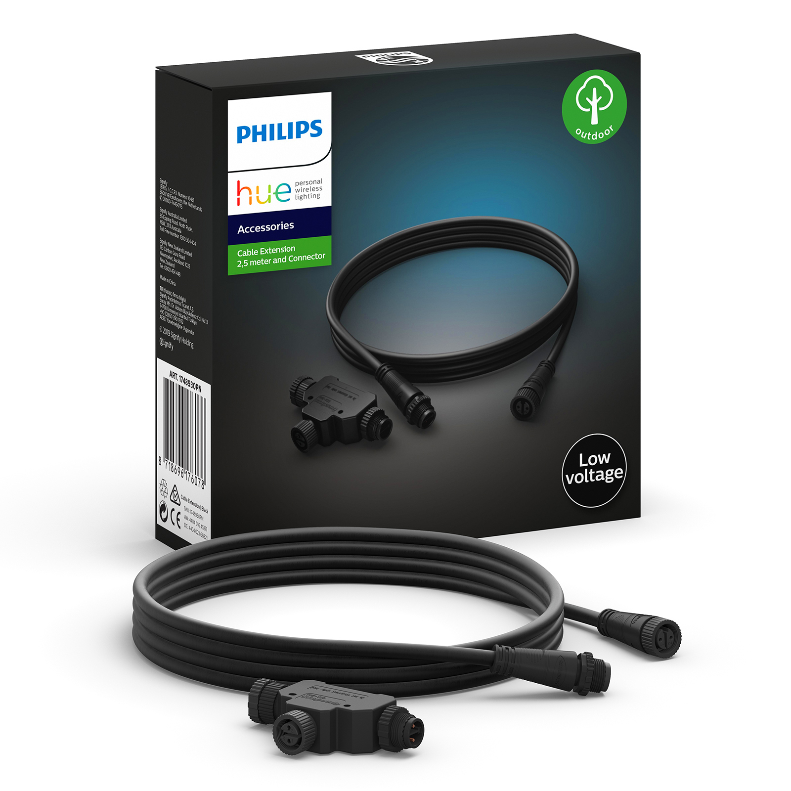 Philips Hue Outdoor low-voltage cable 2.5 m T-plug