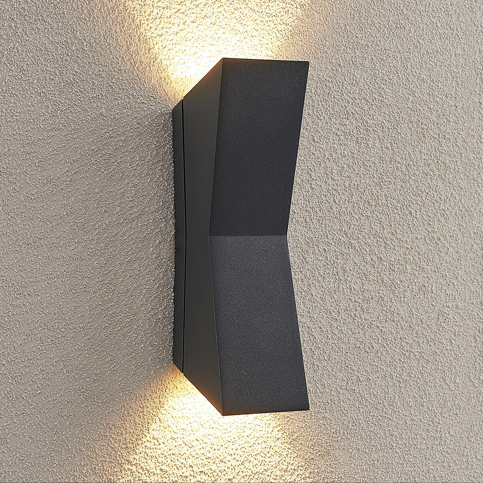 Lucande Maniela LED outdoor wall light, Up/Down