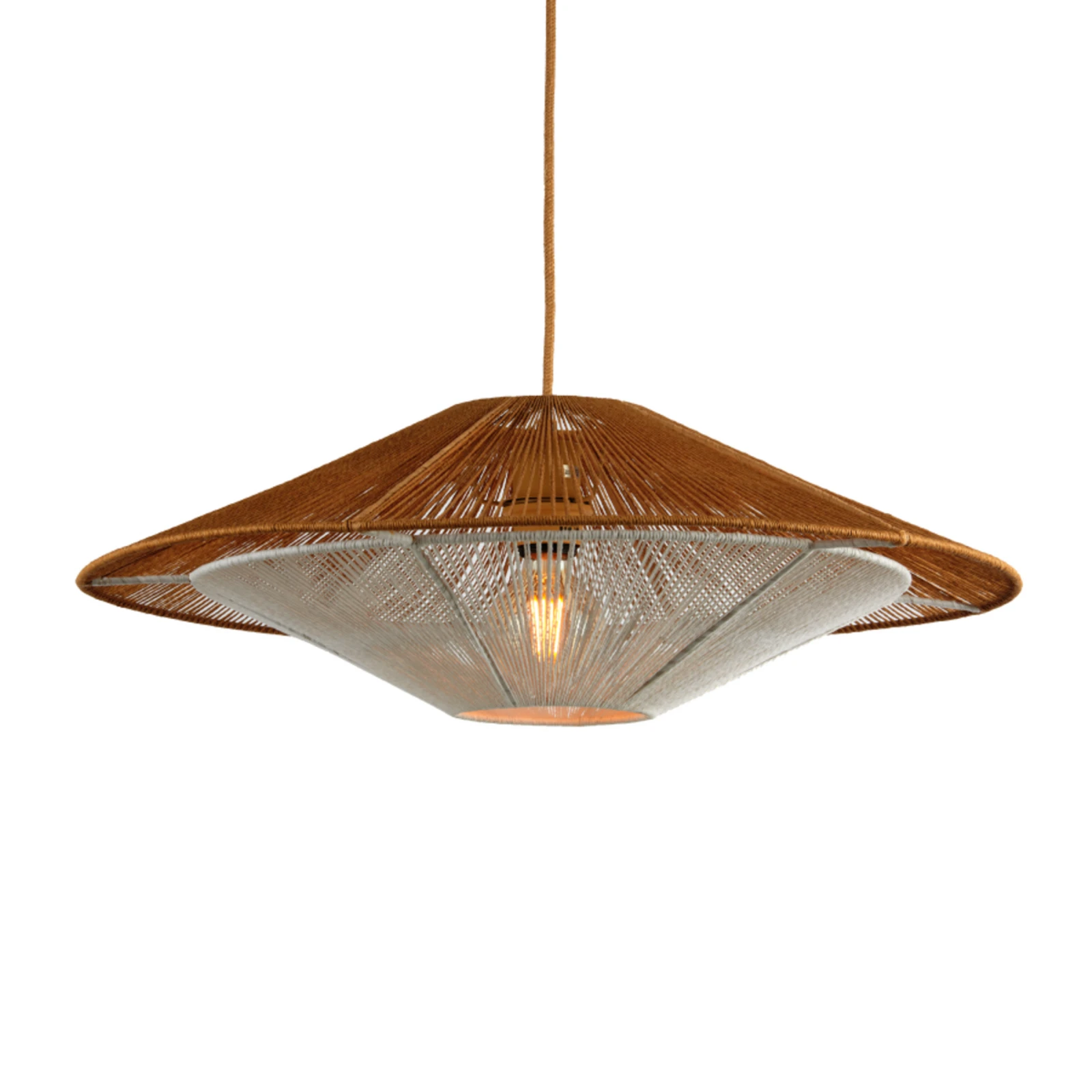 Suspension GOOD & MOJO Lumbini, Ø 60 cm, couleur naturelle, cordon en papier