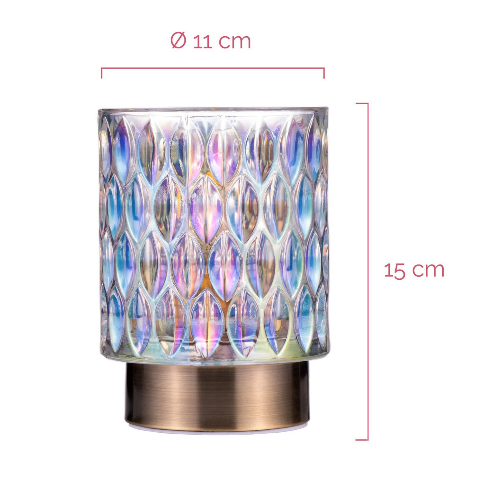 Pauleen Clear Glamour deco lámpa üvegből elemes