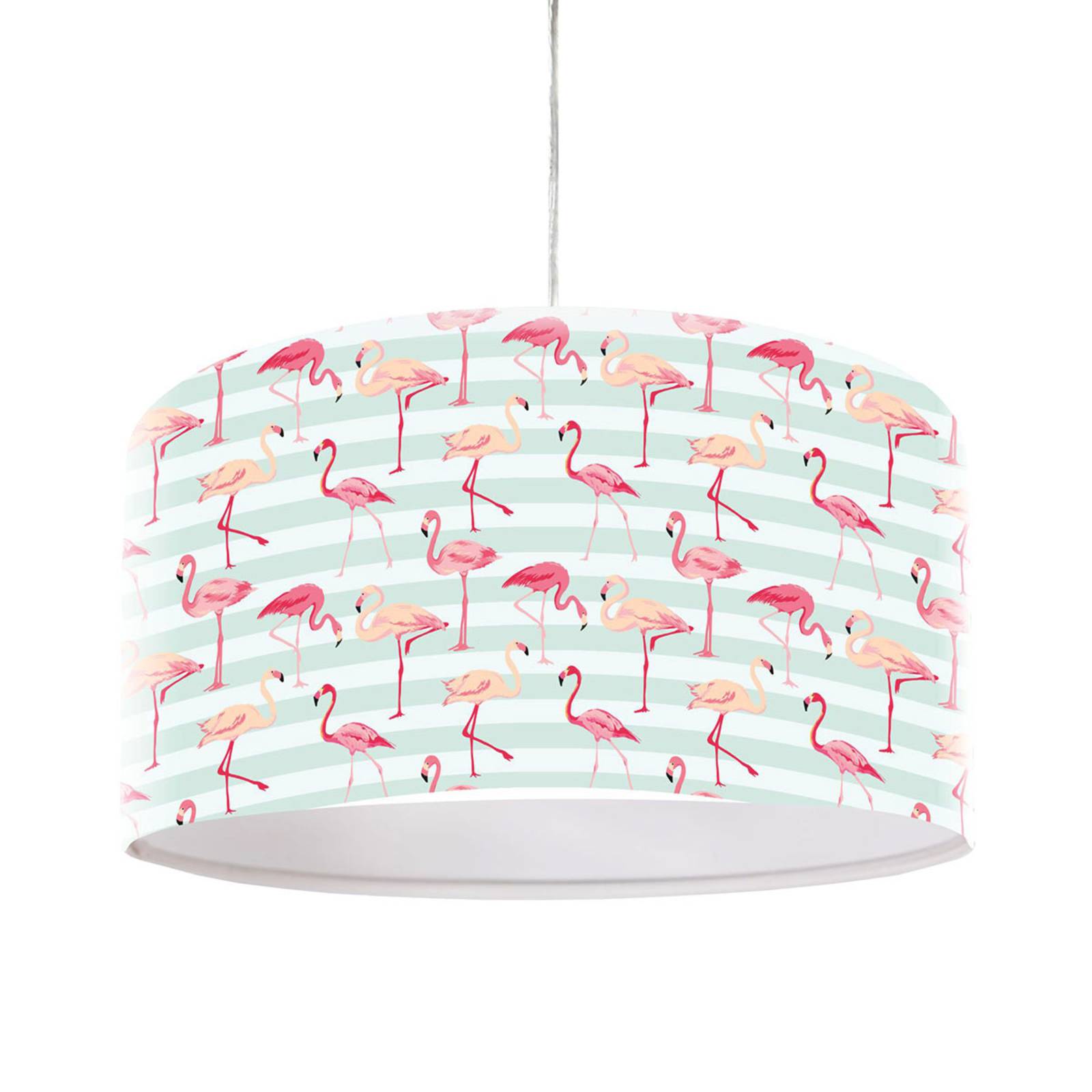 Met flamingo-motief bedrukte hanglamp Miami