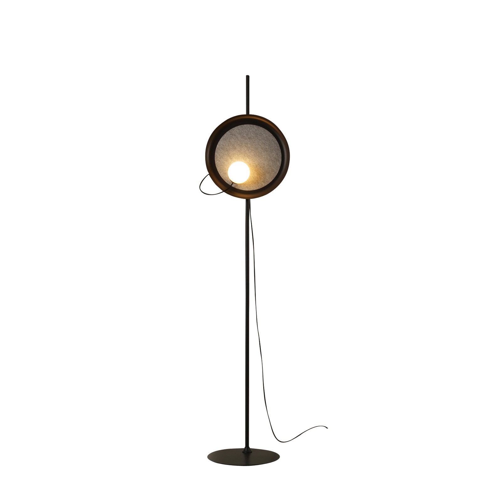 Milan Drátěná stojací lampa Ø 38 cm antracitová