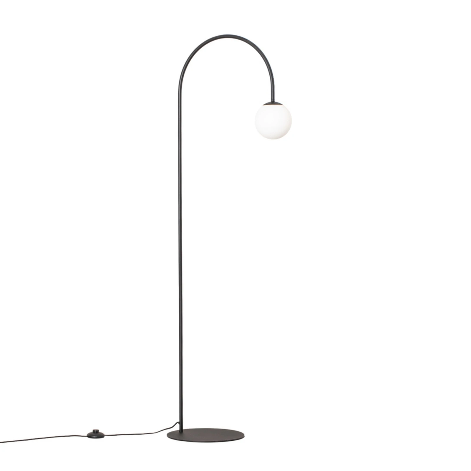 Stehleuchte Nova, Glas/Metall, schwarz/weiß, Höhe 155 cm