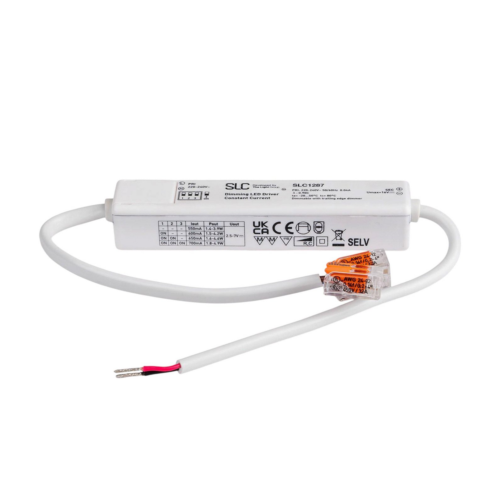 Driver LED SLC MiniOne, 2,5 - 7 V DC, 700 mA, 2 - 5 W, dimmerabile