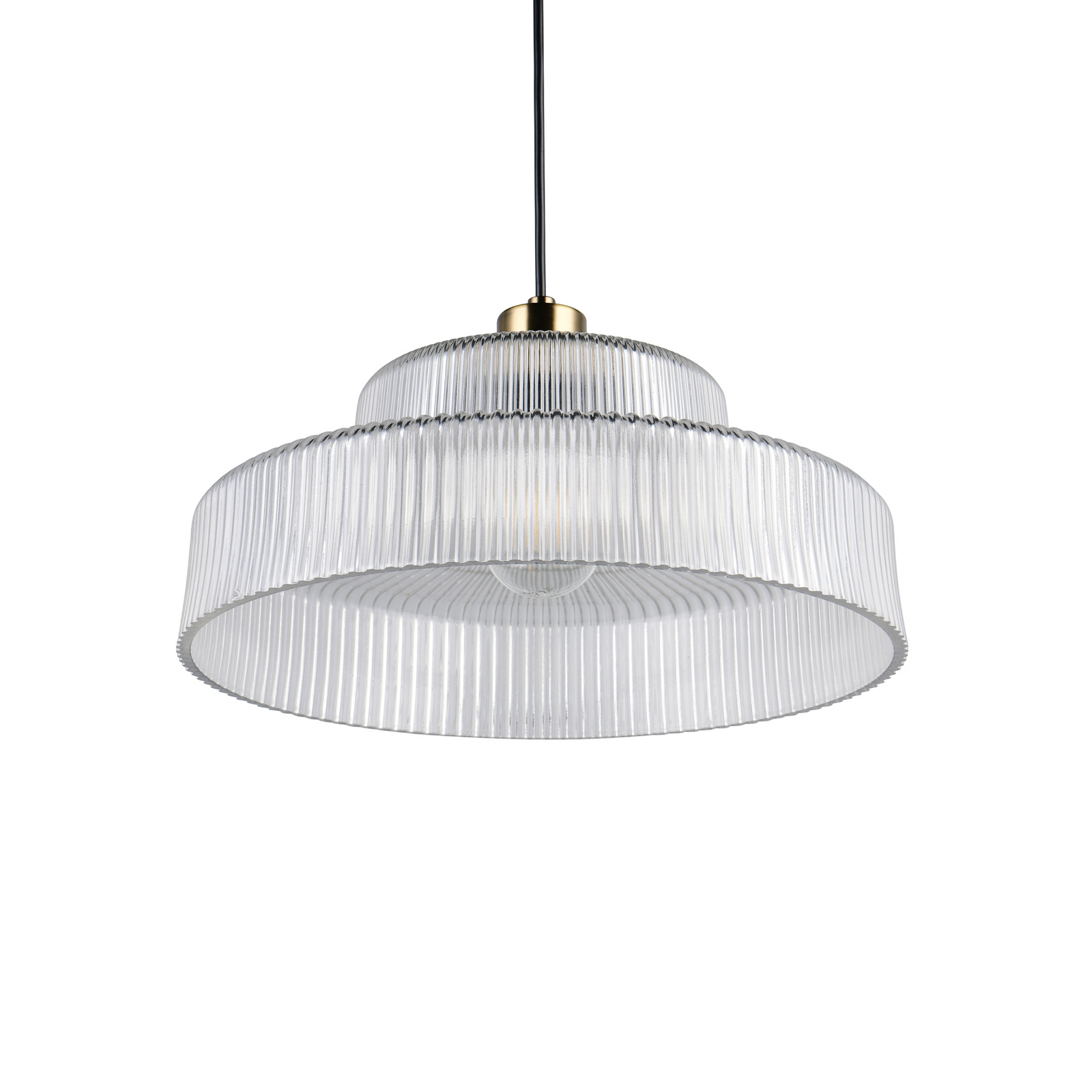 Abella lógó világítás, átlátszó, Ø 35 cm, üveg, E27