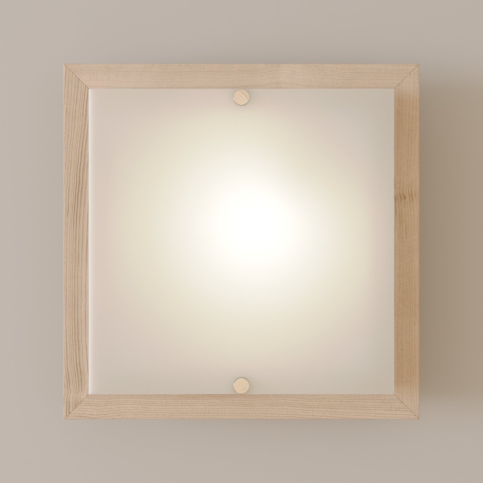 Plafondlamp Kerio, 30x30 cm, dennenhout natuur