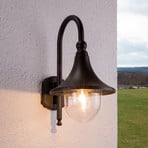 Lindby outdoor wall light Daphne, black, metal, E27