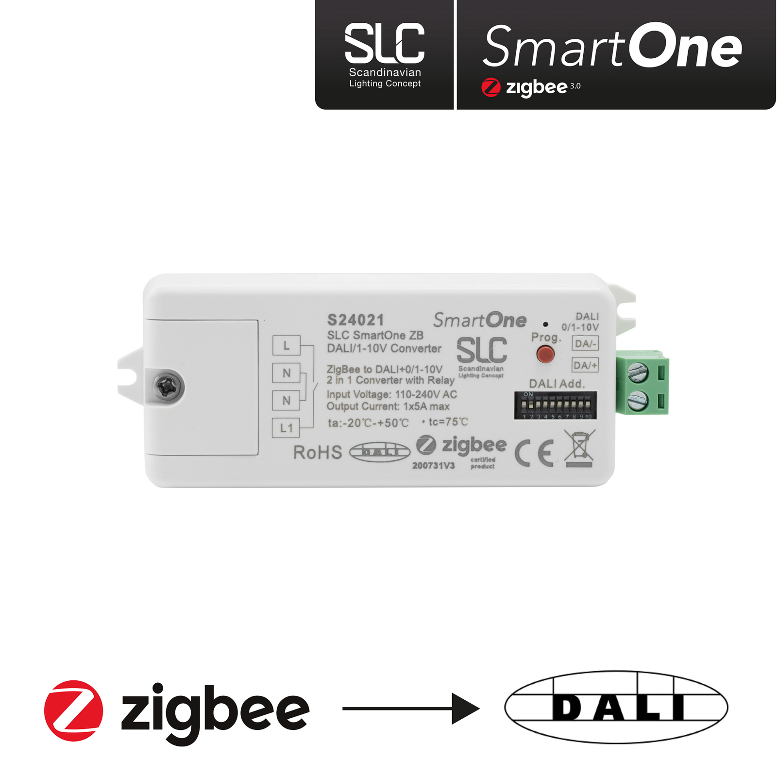 SLC SmartOne convertidor señal ZigBee a DALI/1-10V