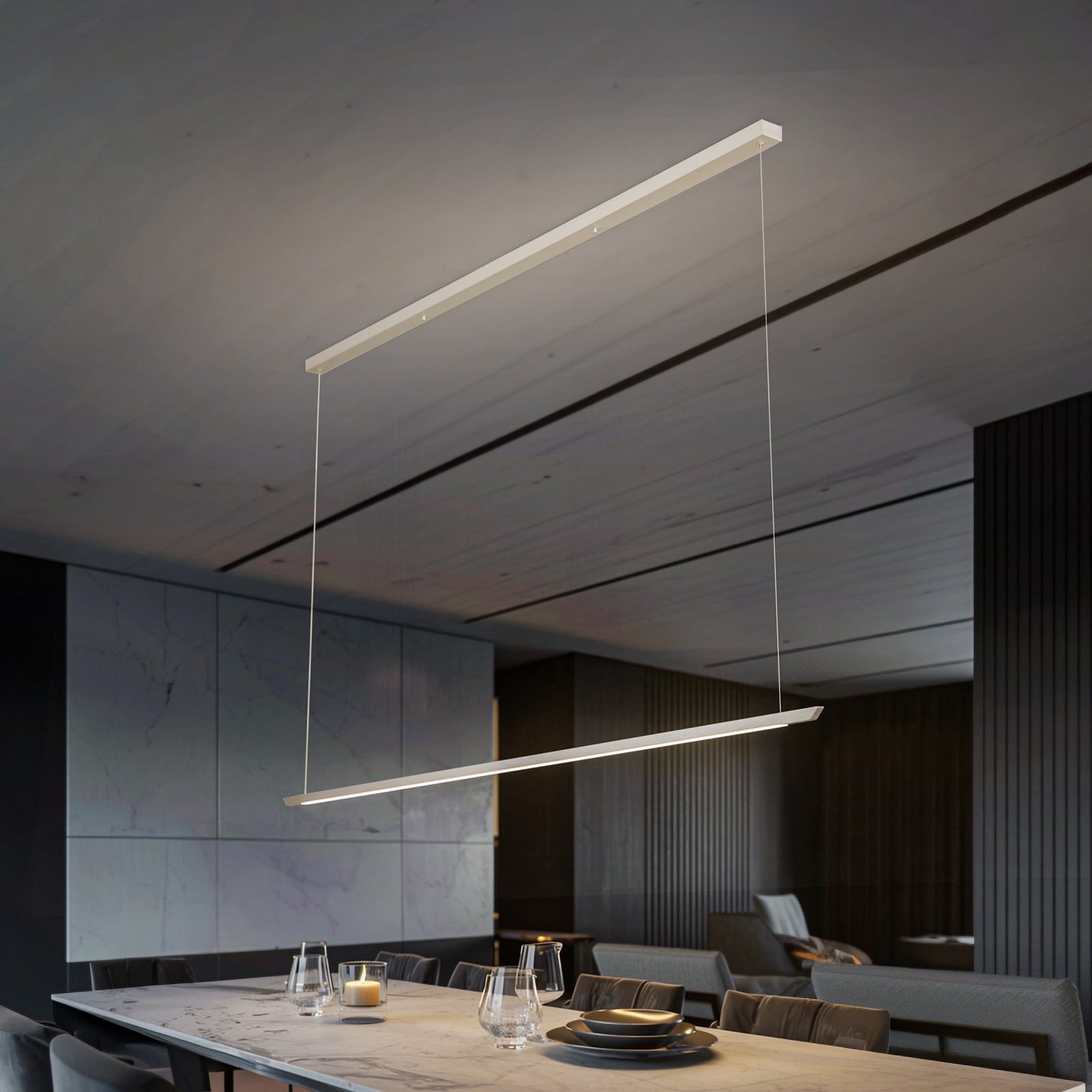 Quitani Niara Lampă suspendată cu LED CCT aluminiu anodizat/natural - Bucătărie - modern - aluminiu anodizat natural