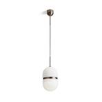 Suspension Domu, Ø 20 cm, bronze/blanc, verre, GX53