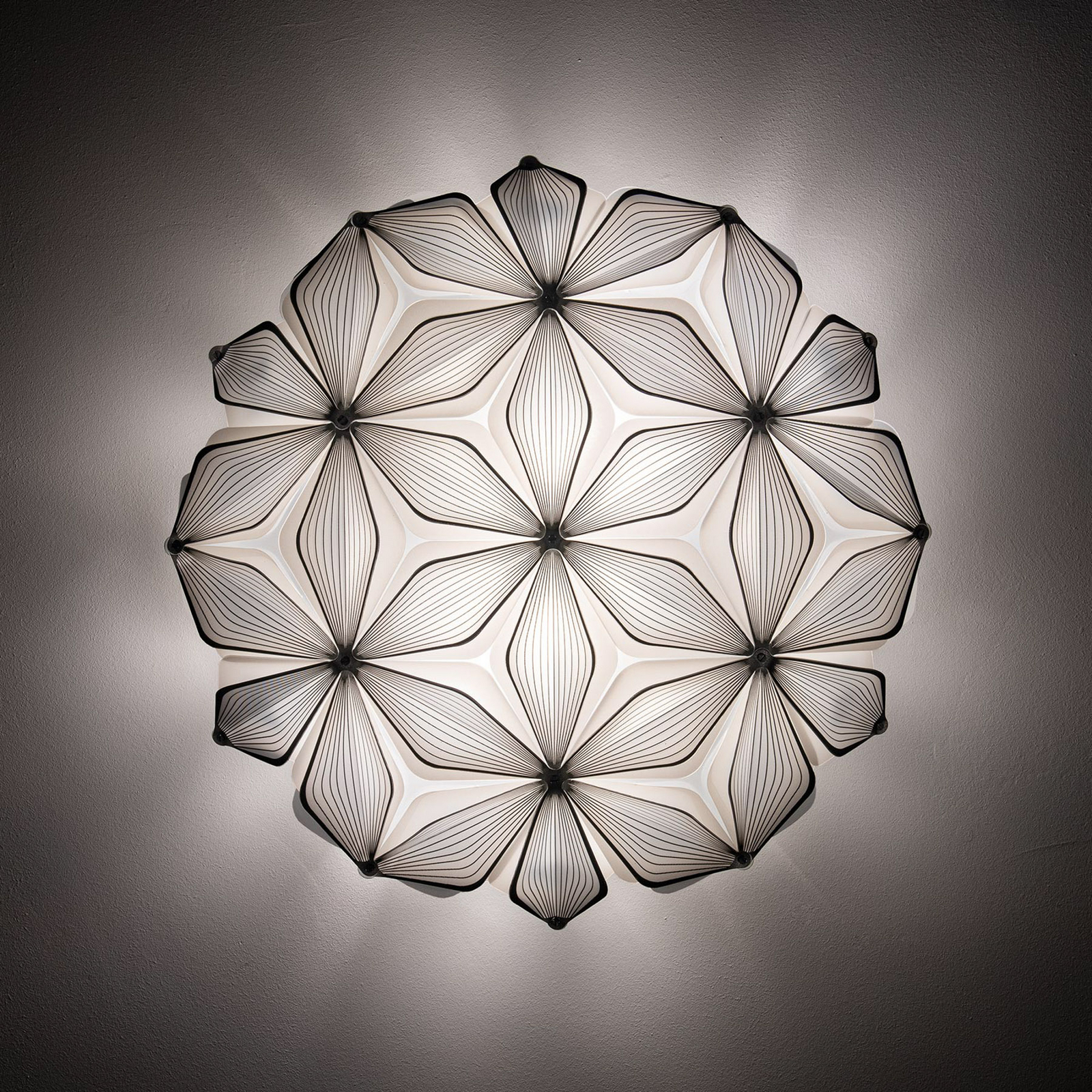 C'EST LA VIE Deckenlampe, schwarz, Ø 47 cm, 2-flg. - Slamp C'EST LA VIE Deckenlampe, schwarz, Ø 47 cm, 2-flg. - Slamp
