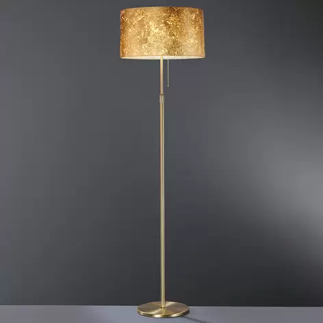 Elegant Floor Lamp Loop Gea With Gold, Leaf Floor Lamp Uk