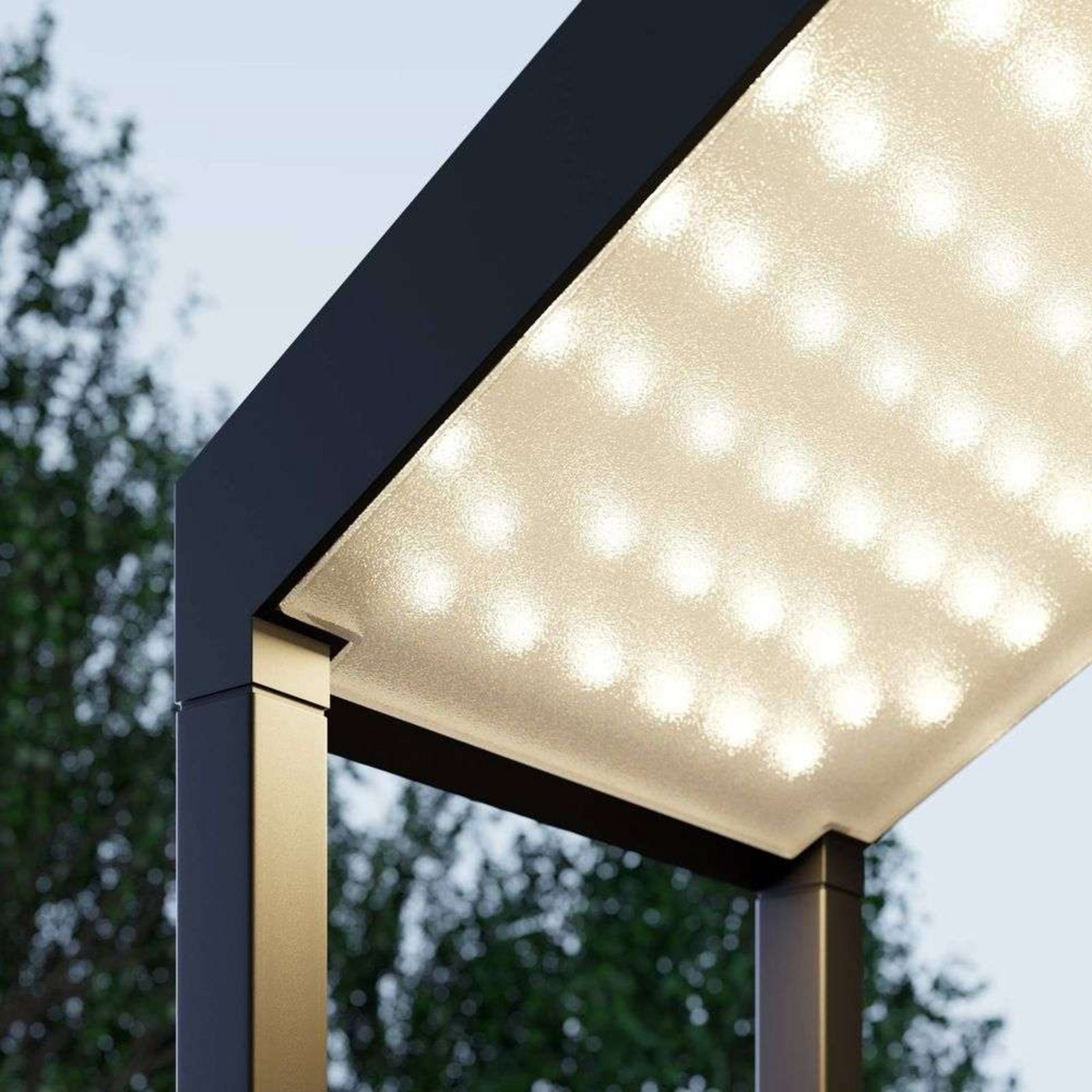 Timeo LED Célula Solar Candeeiro de Parede Graphite - Lucande