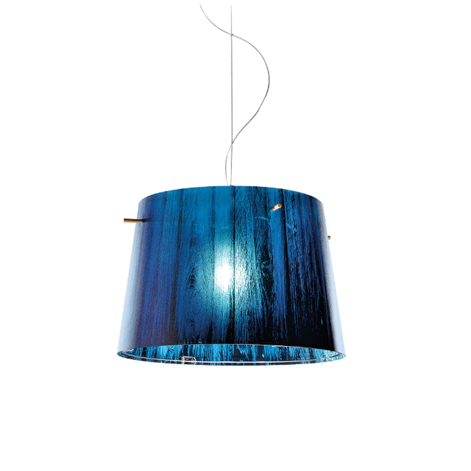 Slamp Woody – lampa s prelínaním farieb, modrá