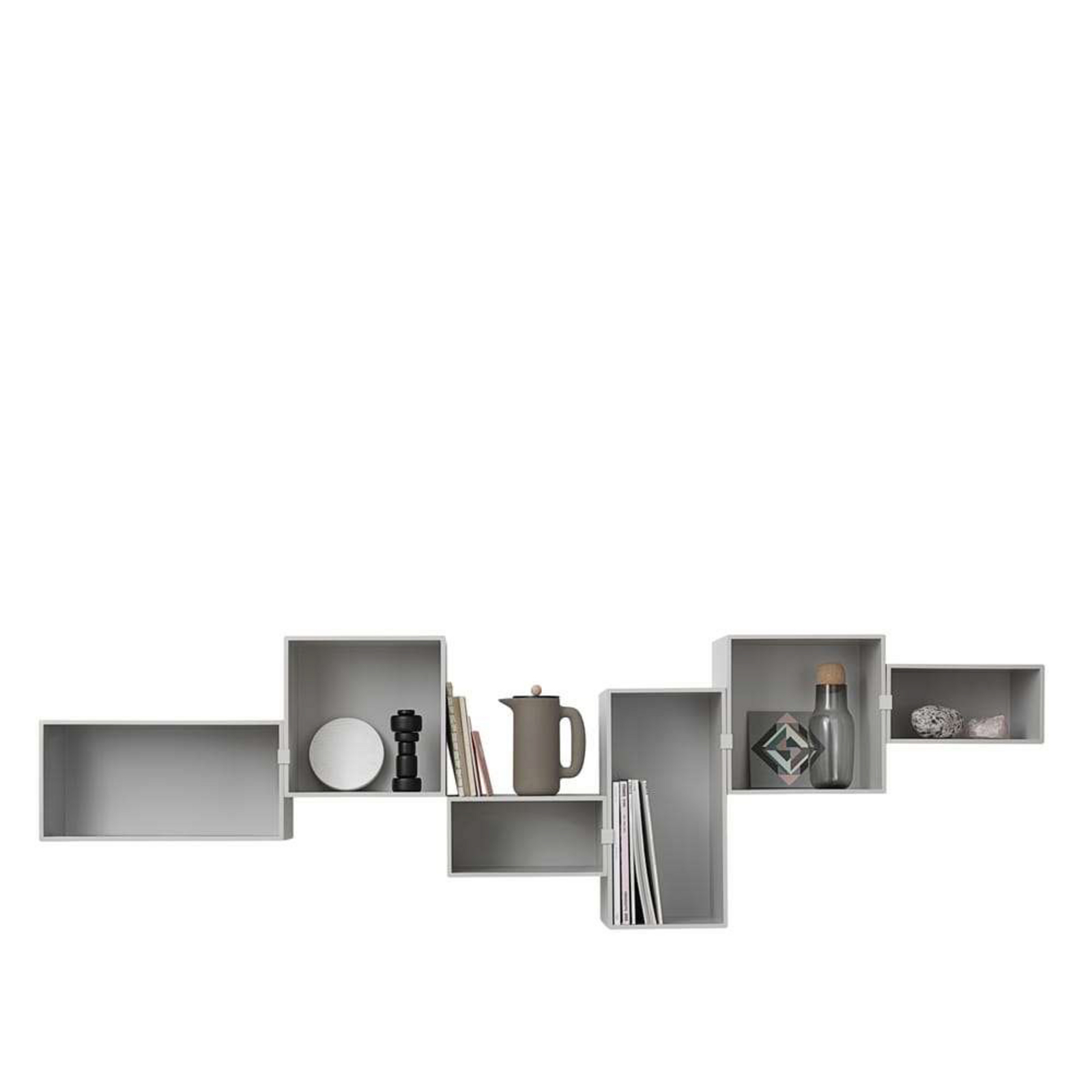 Mini Stacked Storage System Medium Light Grey - Muuto