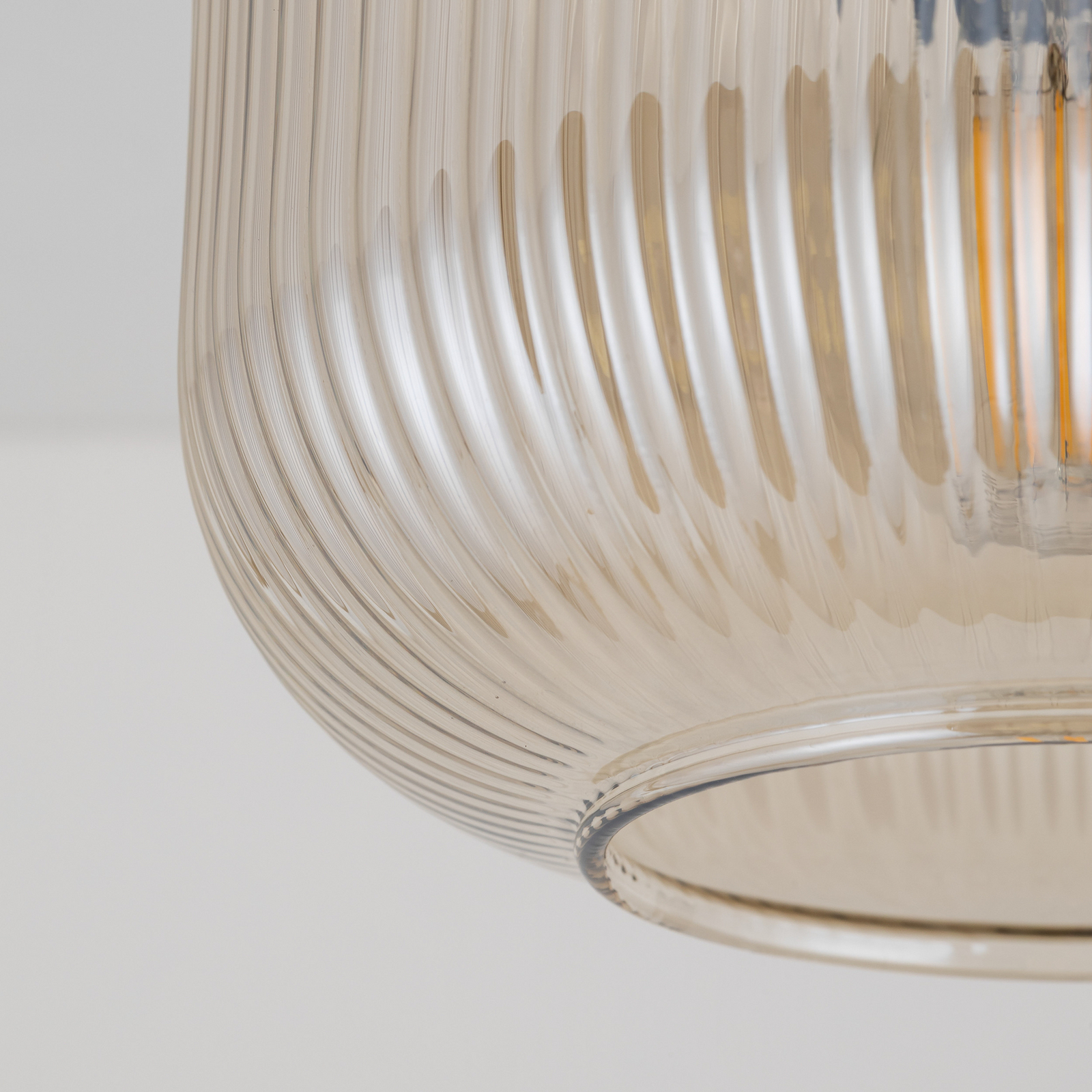 Plafonnier Salvia, marron/cognac, verre, Ø 15 cm, E14 Plafonnier Salvia, marron/cognac, verre, Ø 15 cm, E14