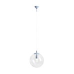 Suspension Nohr, abat-jour verre, bleu/claire