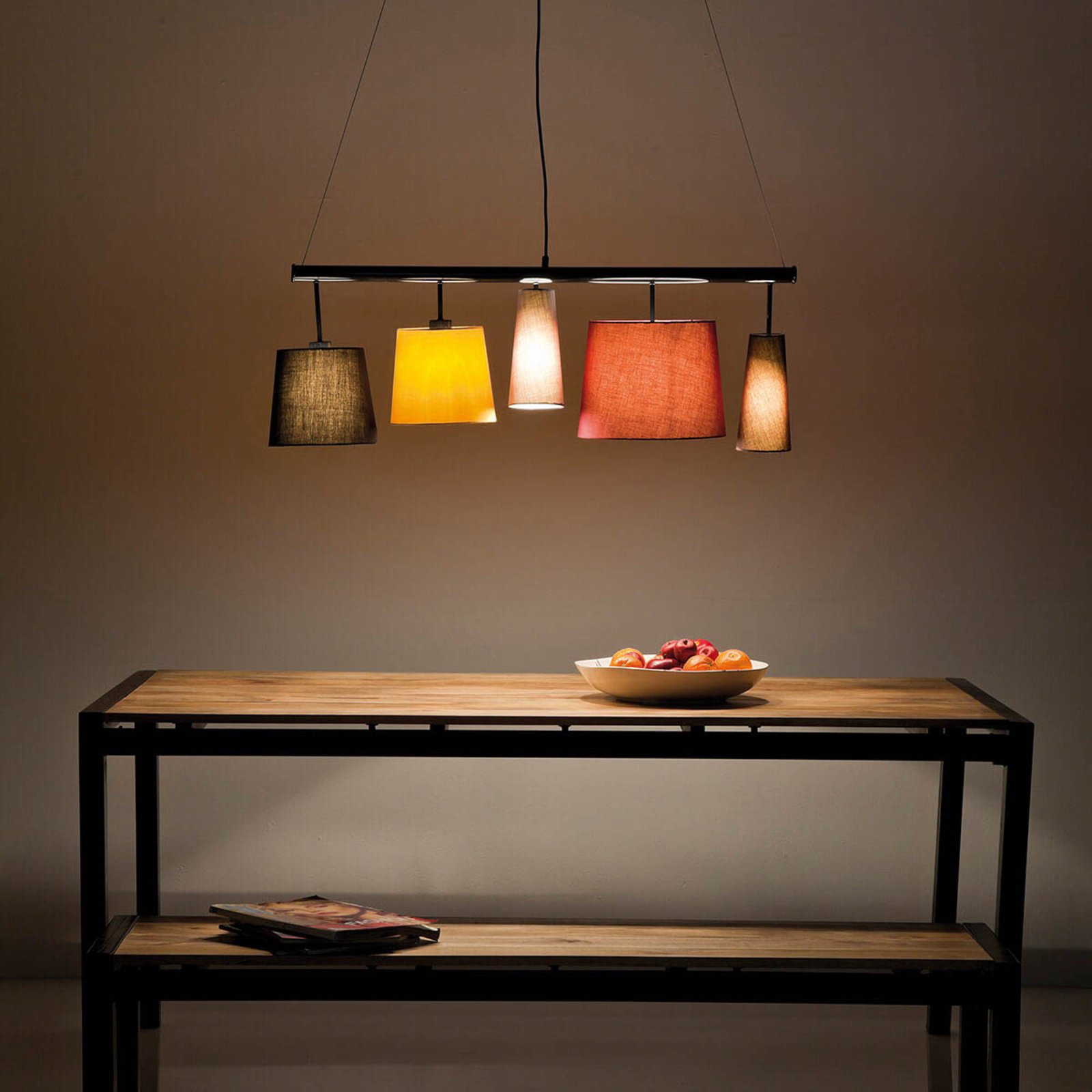 KARE Parecchi Colore - Pendant light, five lampshades