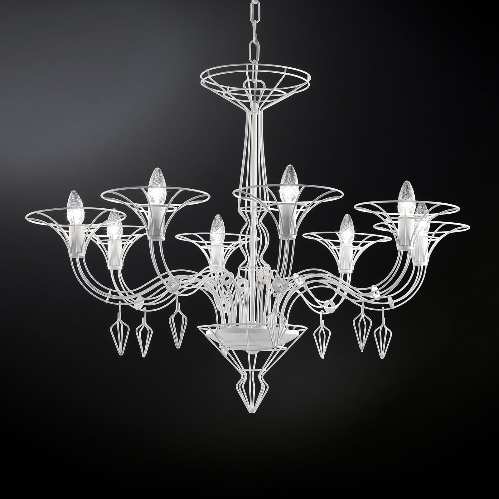 Candelabru Dedalo 8 becuri alb