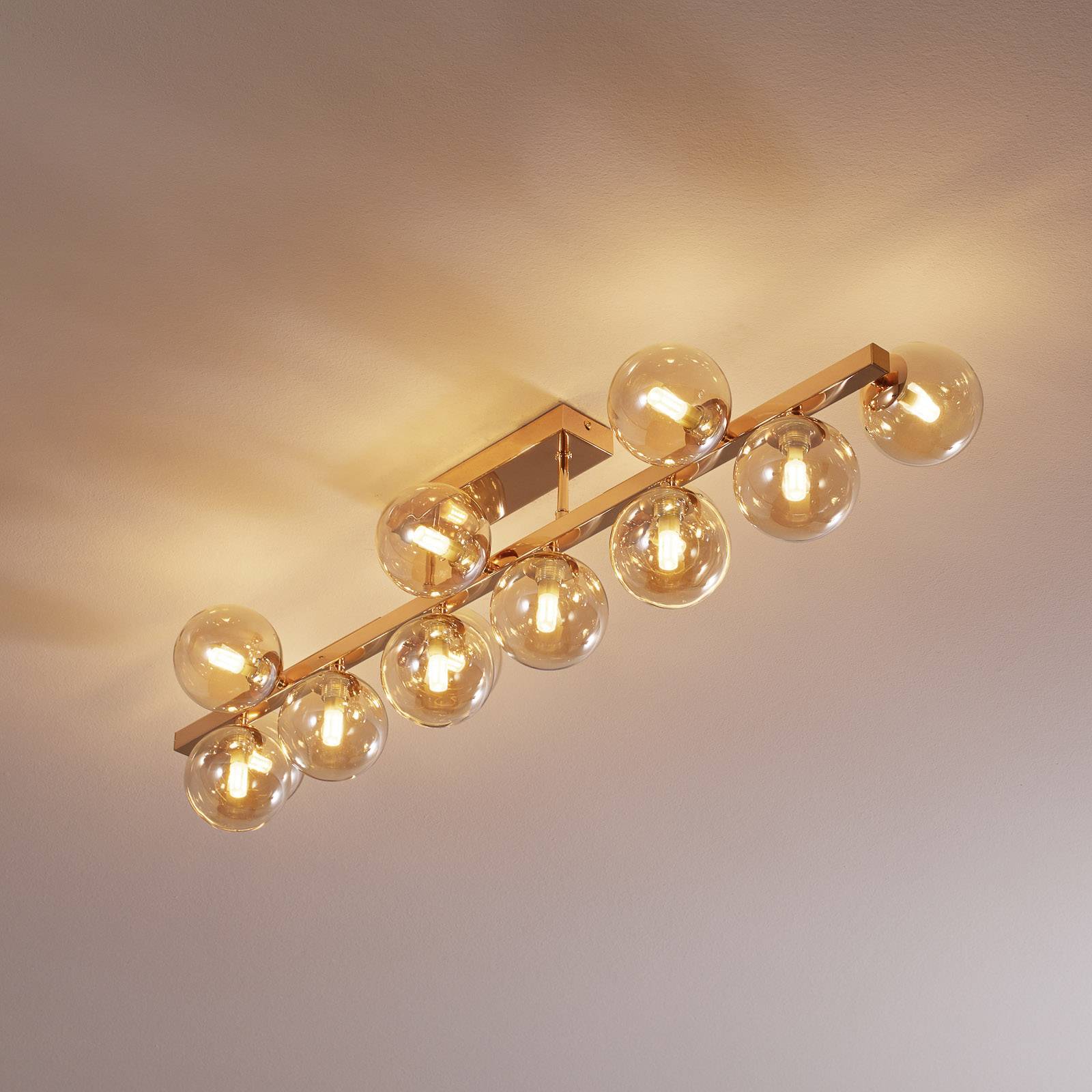 Photos - Chandelier / Lamp Maytoni Dallas ceiling light, gold, 13-bulb 