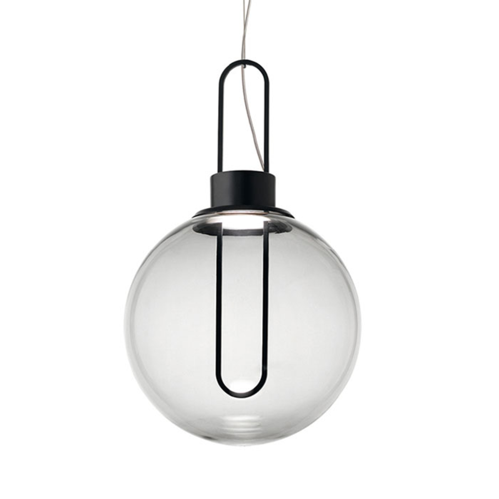 Modo Luce Orb lampa wisząca LED, czarna, Ø 25 cm