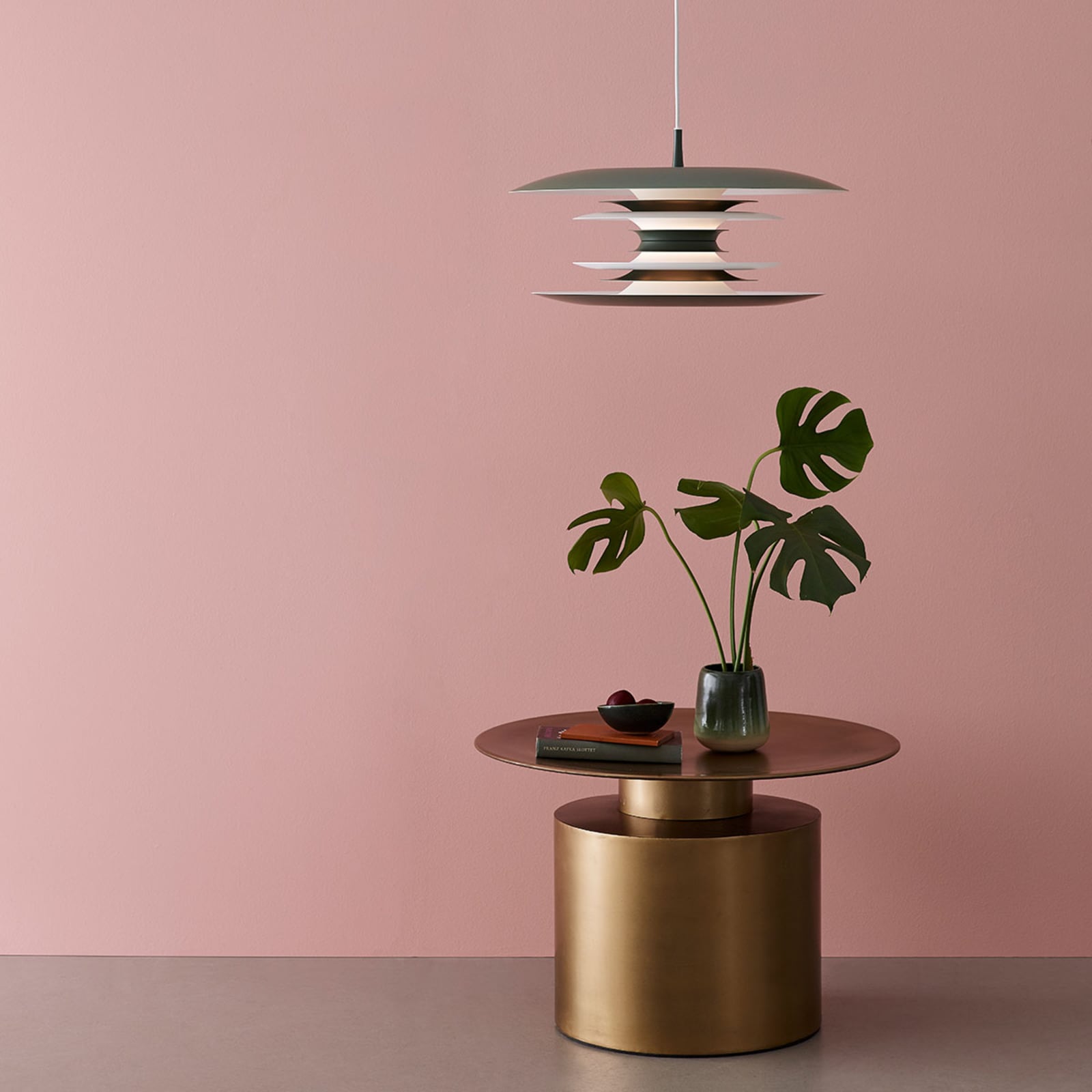 BELID Diablo LED pendant light Ø 40 cm avocado green, for Living / Dining Room, metal, E14, 10 W, energy efficiency: A+, H: 15.6 cm