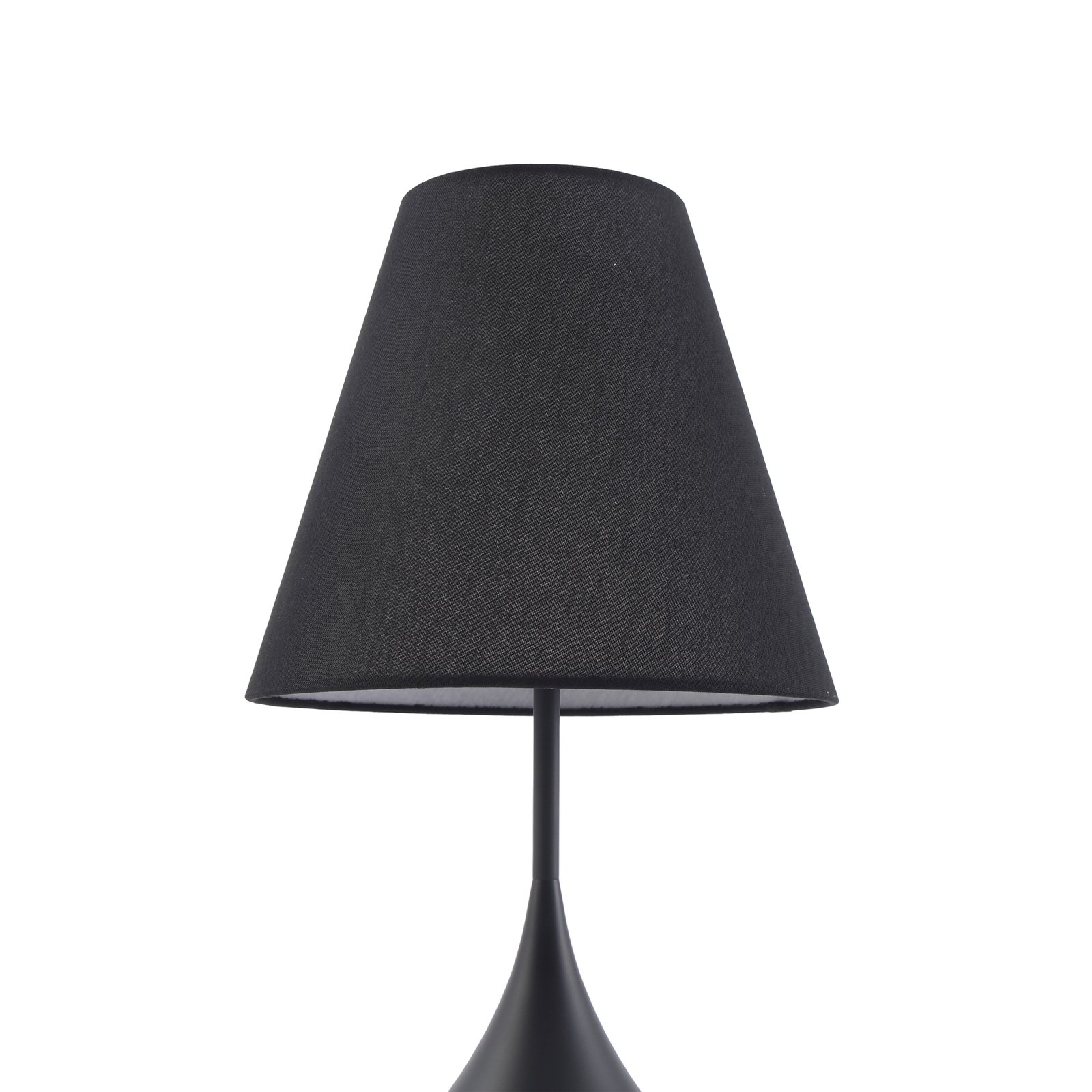 Επιτραπέζιο φωτιστικό Lucande Luoti, μαύρο, ύφασμα, ύψος 57 cm