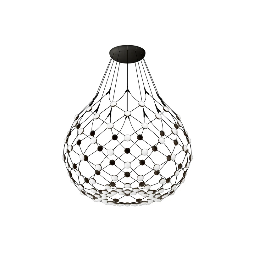 Luceplan – Mesh Pendelleuchte Ø80xH60 Phase 1m Black