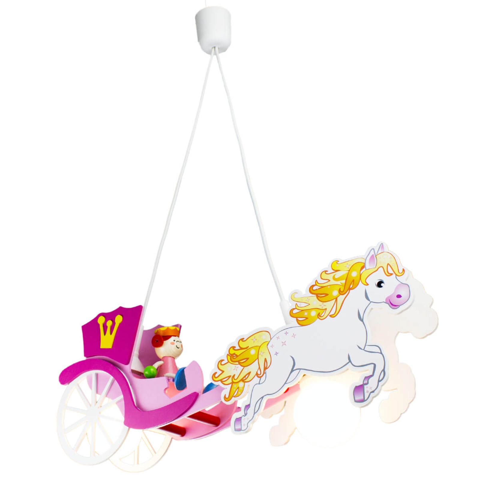 Prinsesse hængelampe med hest og karet
