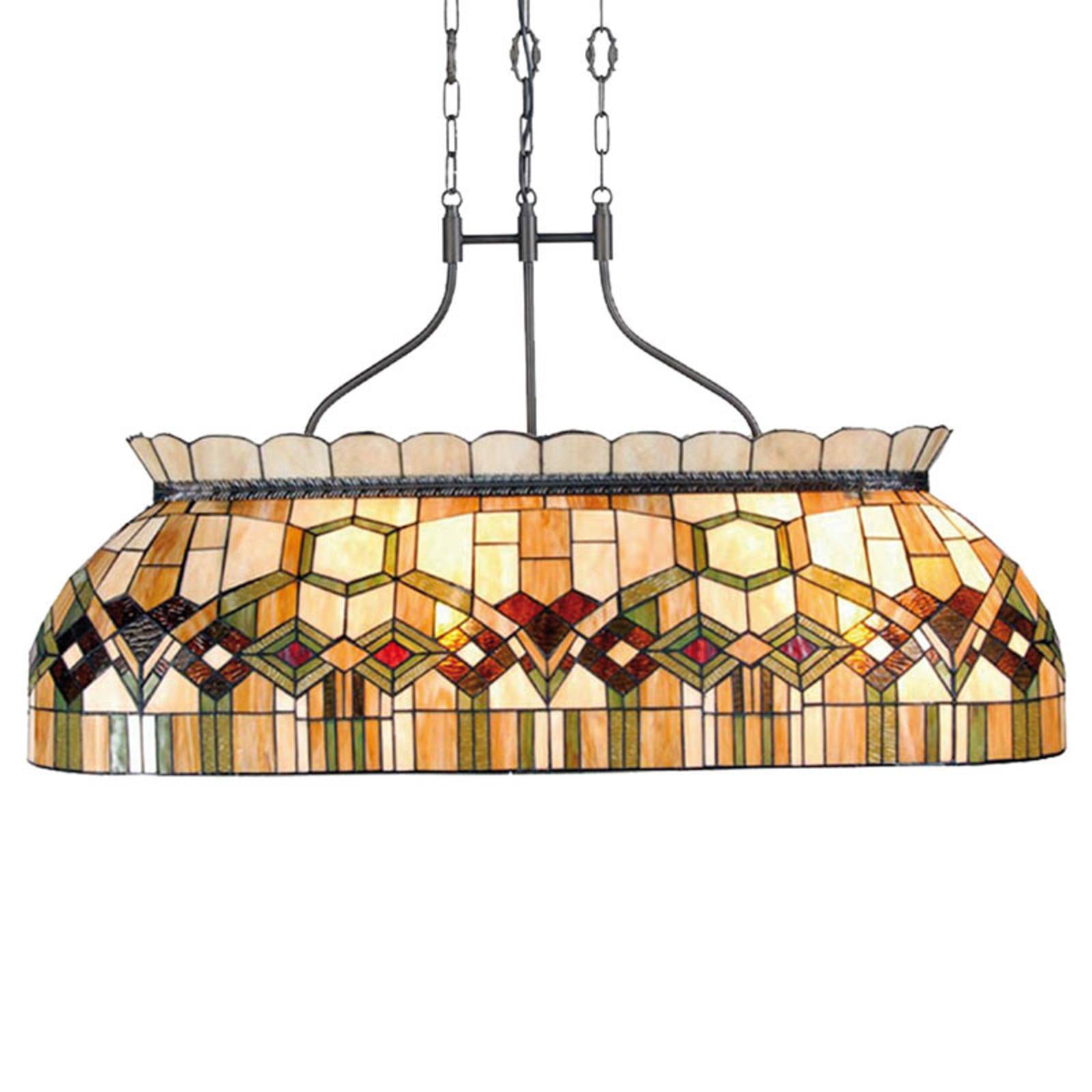 E-shop 115 cm dlhá závesná lampa Saavik – štýl Tiffany