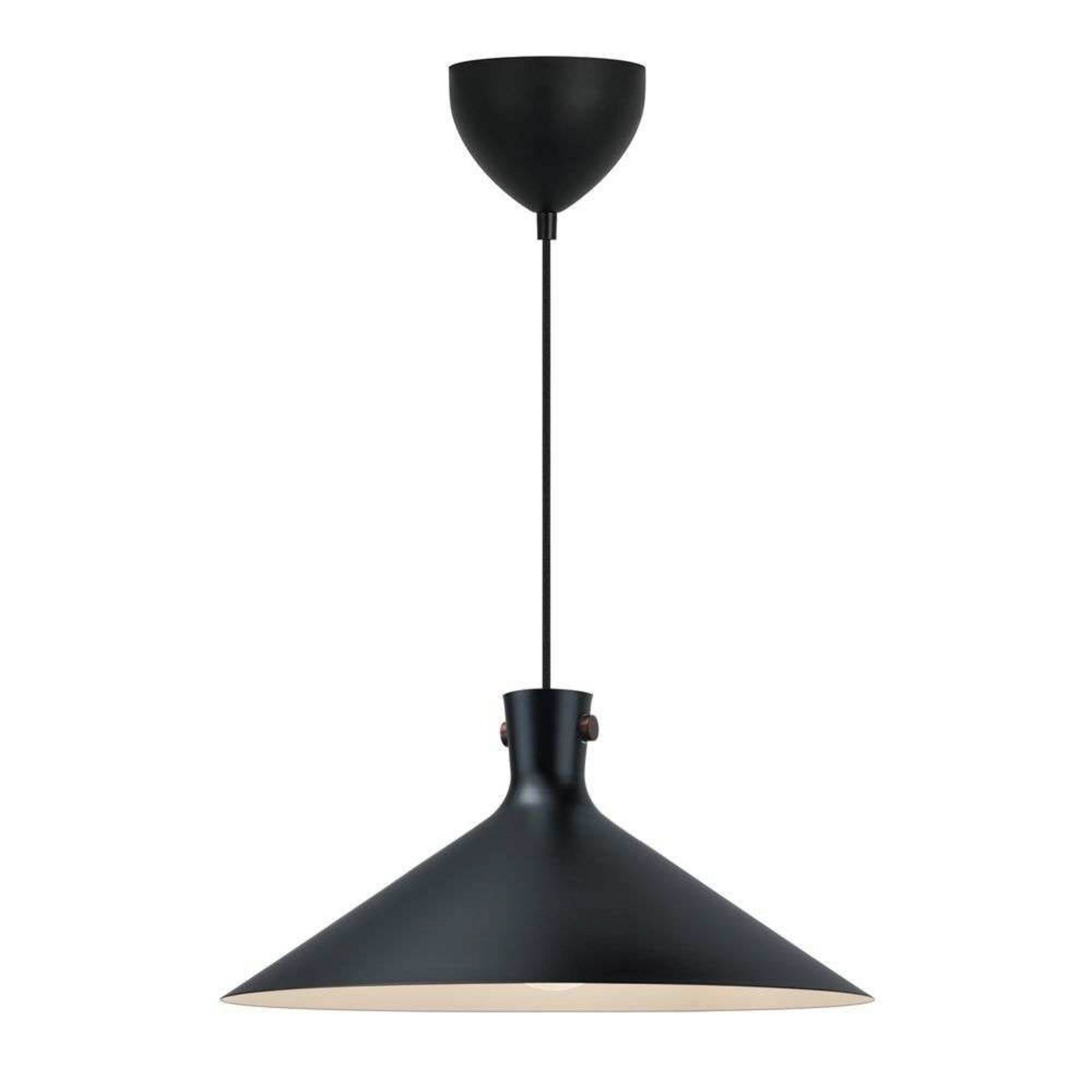 Lampa wisząca Dorina, czarna, Ø 45 cm, metal