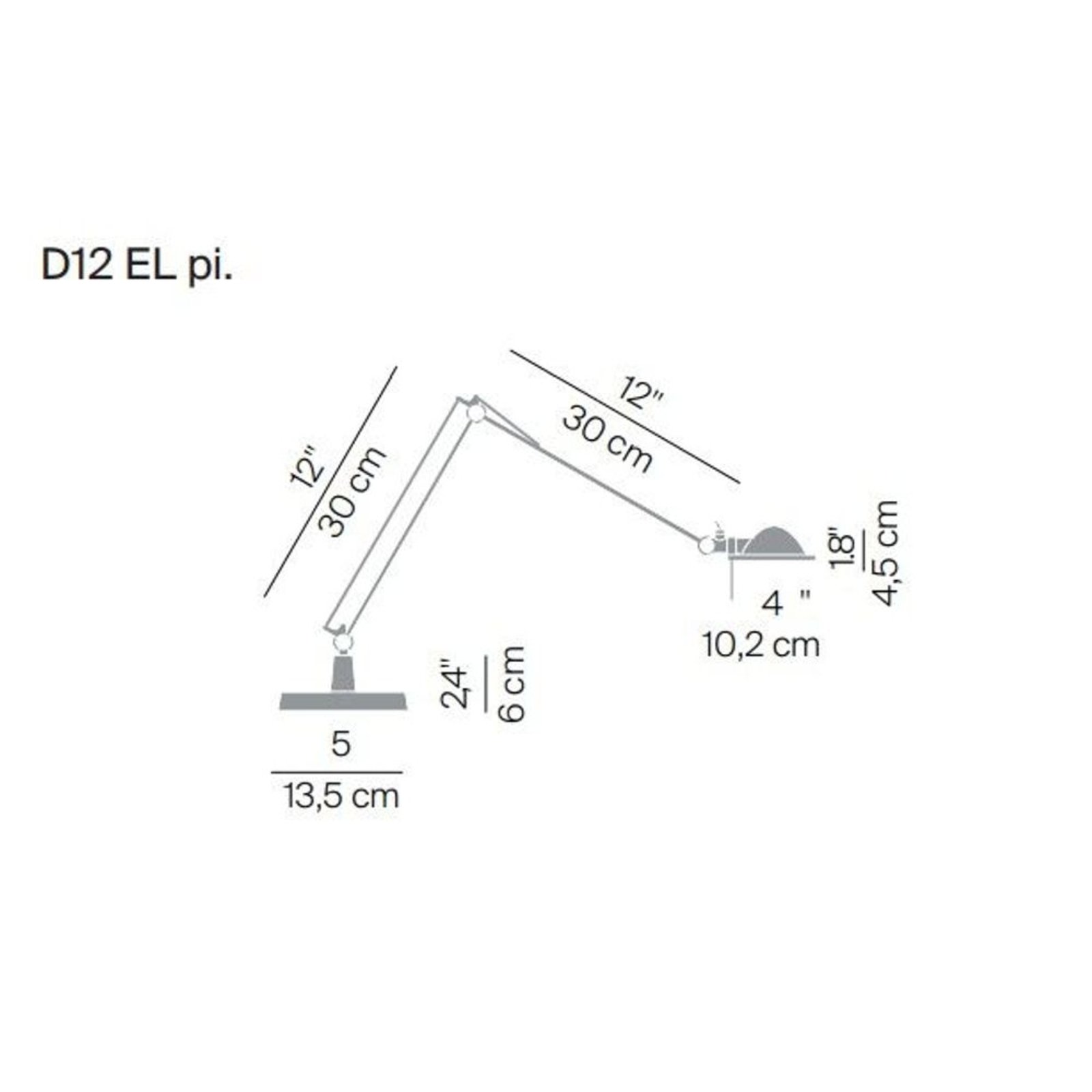 Berenice Bordslampa 30x30 Vit Glas/Svart - Luceplan