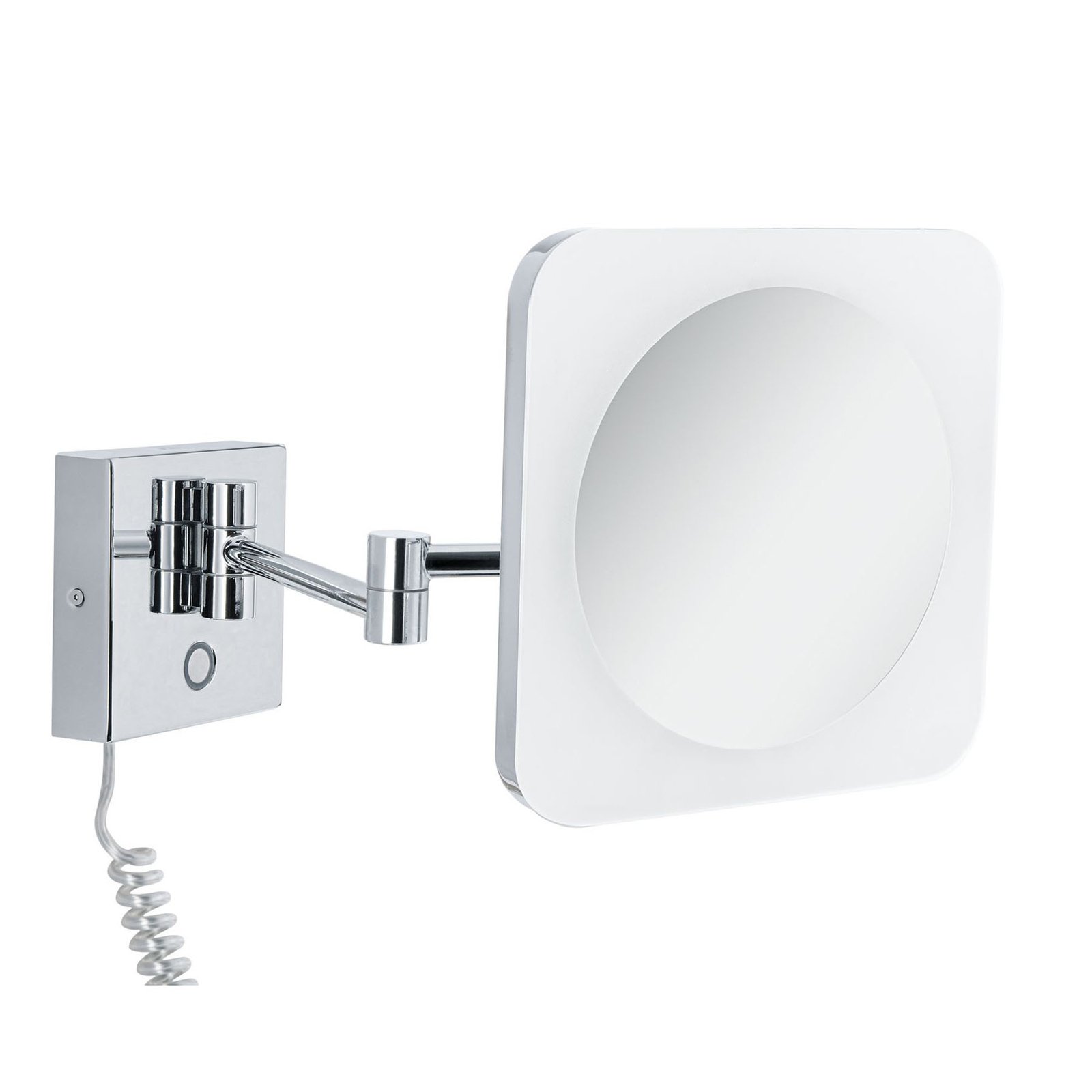 Jora LED-Kosmetikspiegel, IP44, Schalter, silber - Paulmann