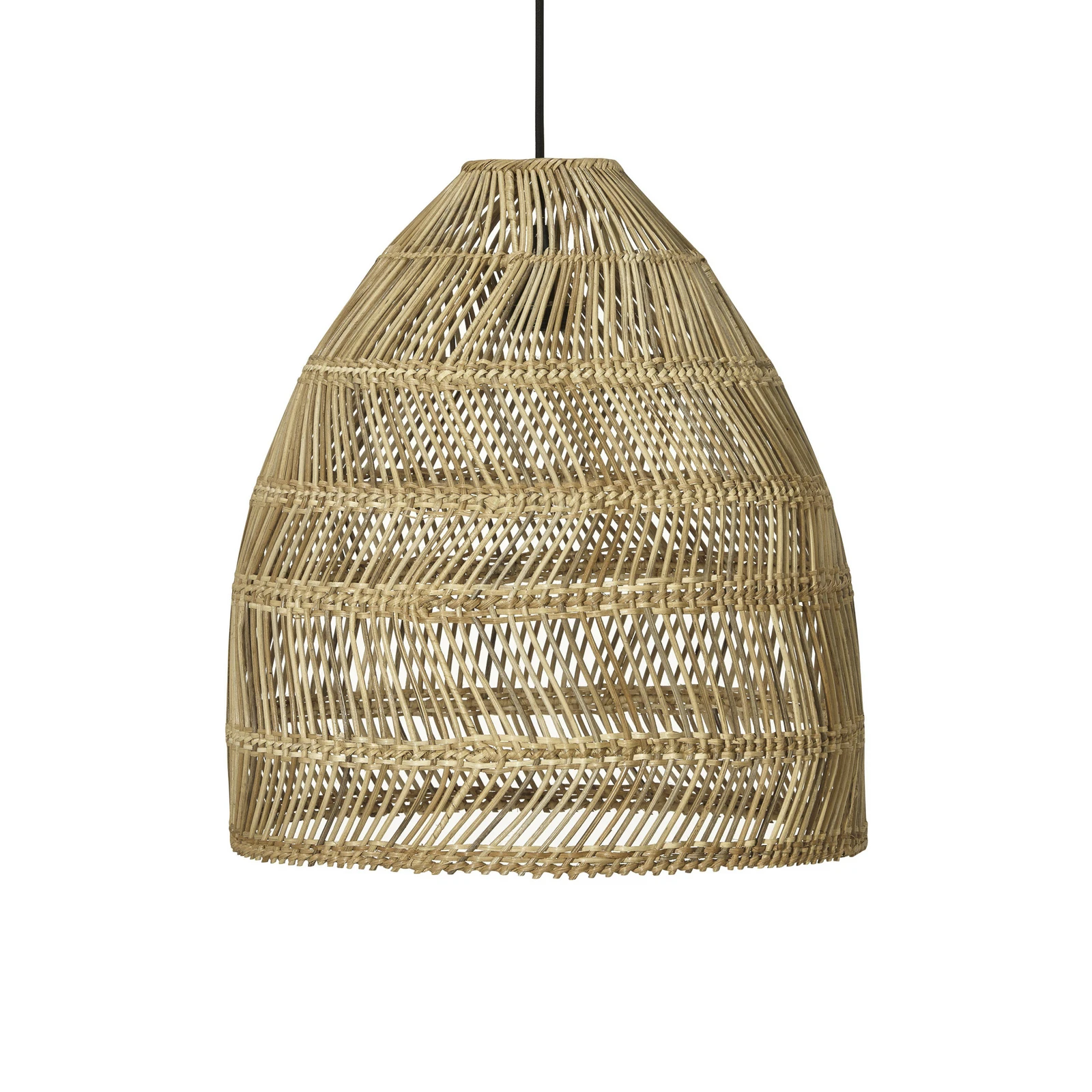 PR Home Εξωτερική κρεμαστή λάμπα Maja, ρατάν, Ø 45 cm, βύσμα, IP44
