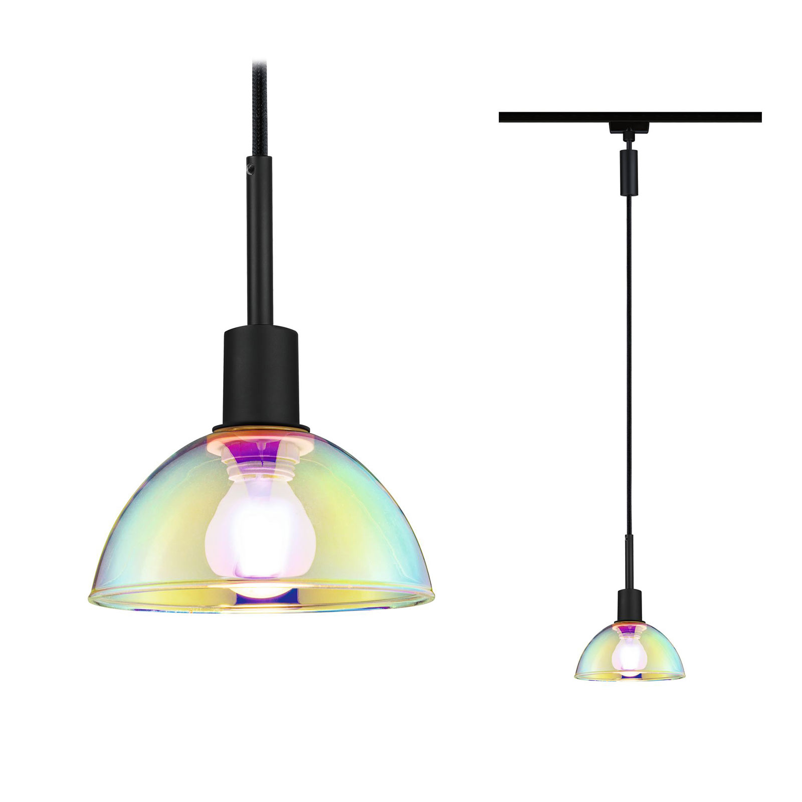 Paulmann URail Pendel Sarrasani, Glas dichroic