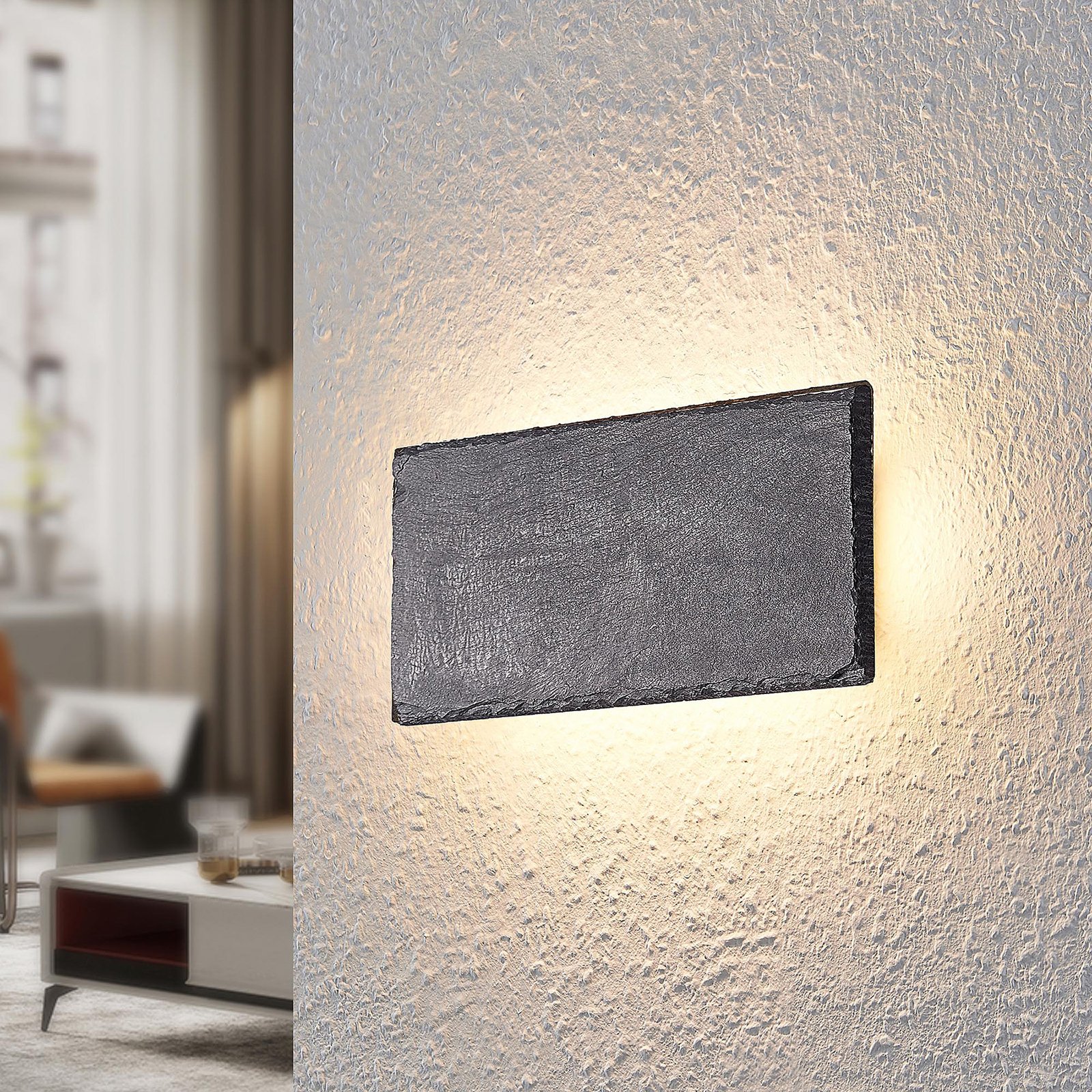 Peetu Square LED Wandleuchte Black - Lindby