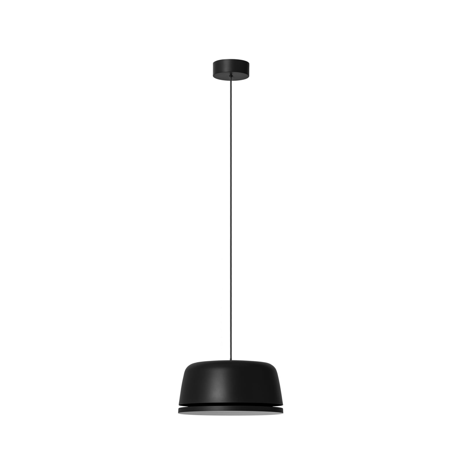 Peaks LED-hengelampe, svart, Ø 35 cm, dimbar, aluminium - Nola