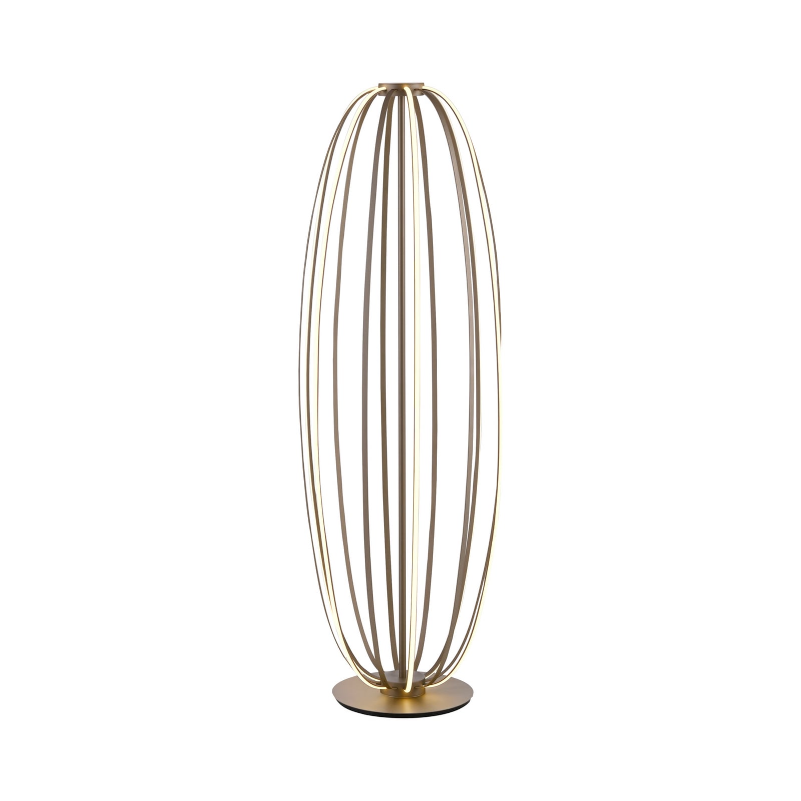 Elvara LED álló lámpa, bronzszínű, magasság 108 cm, fém
