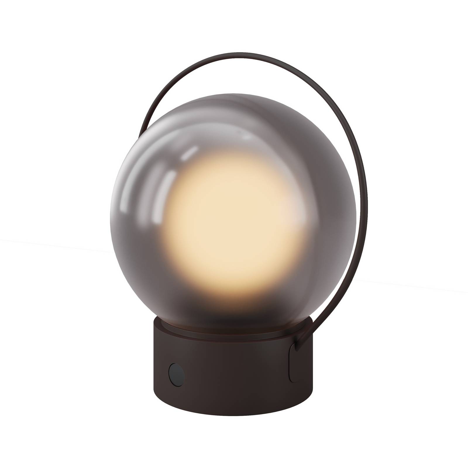 LED-Akku-Tischleuchte Elyra, braun, Höhe 20 cm, IP54, Dimmer