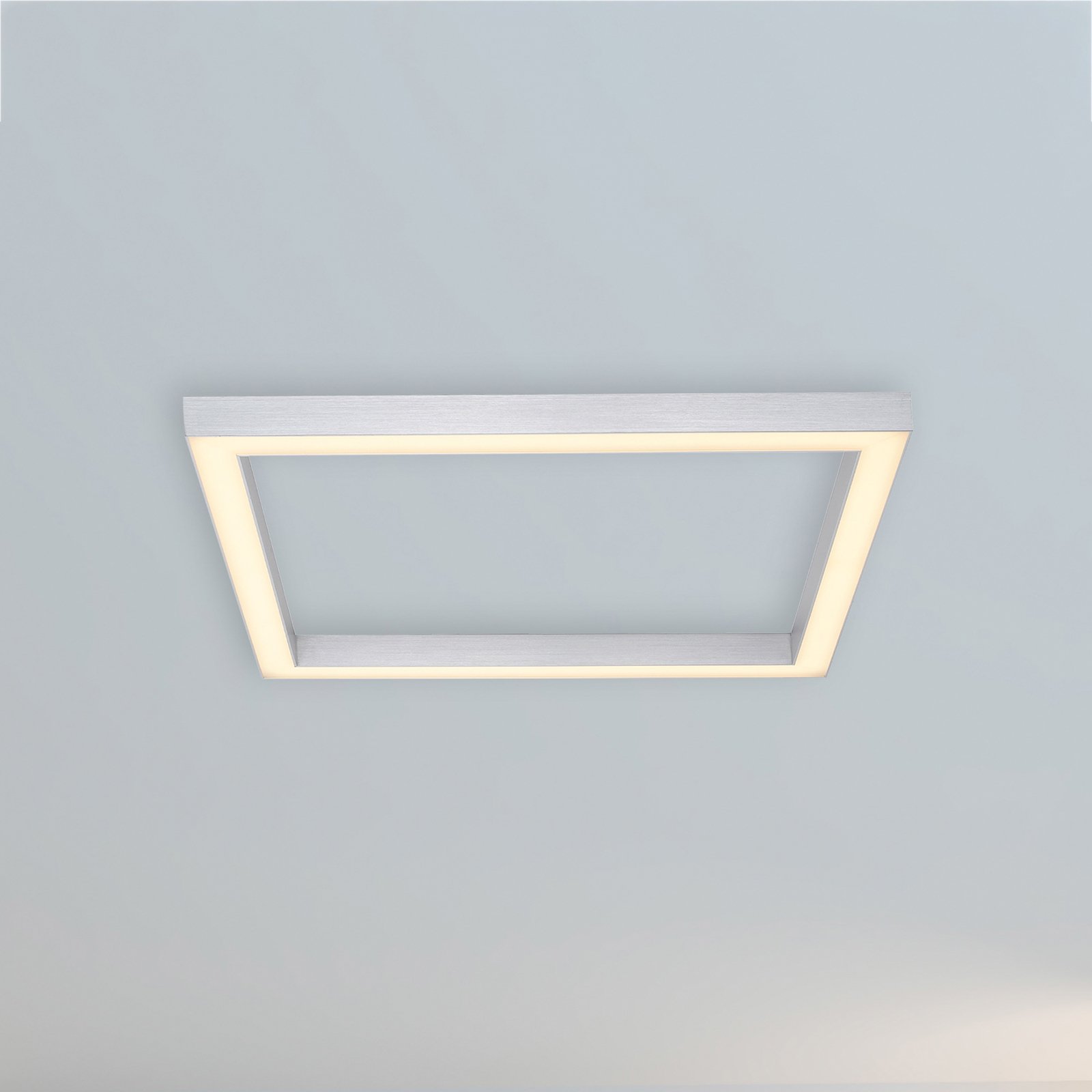 Paul Neuhaus Pure-Lines LED-plafond vierkant alu