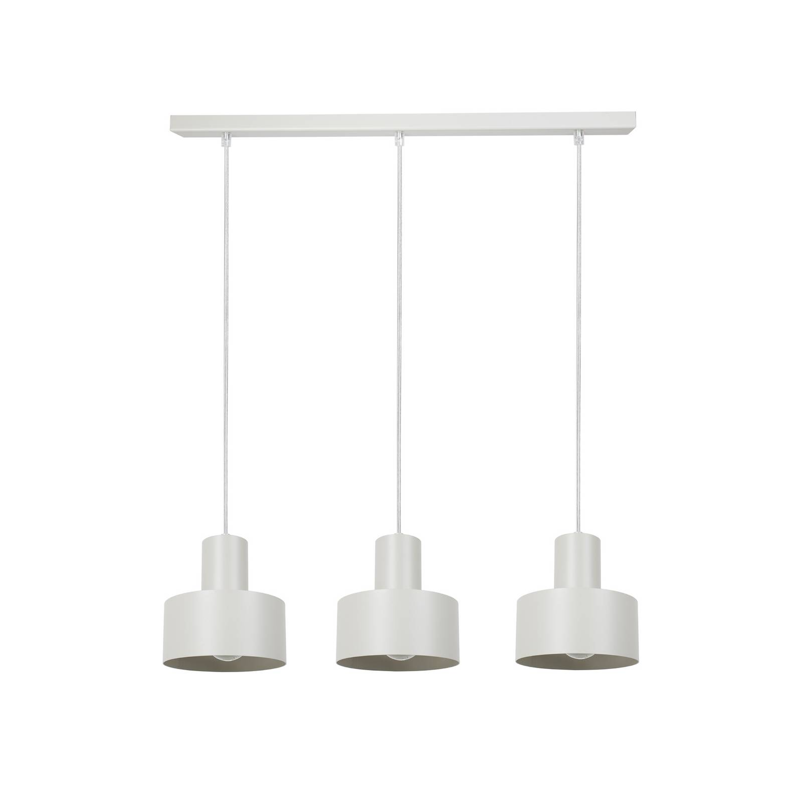 Hängeleuchte Rif 3, taupe, 3-flammig, linear, Stahl günstig online kaufen