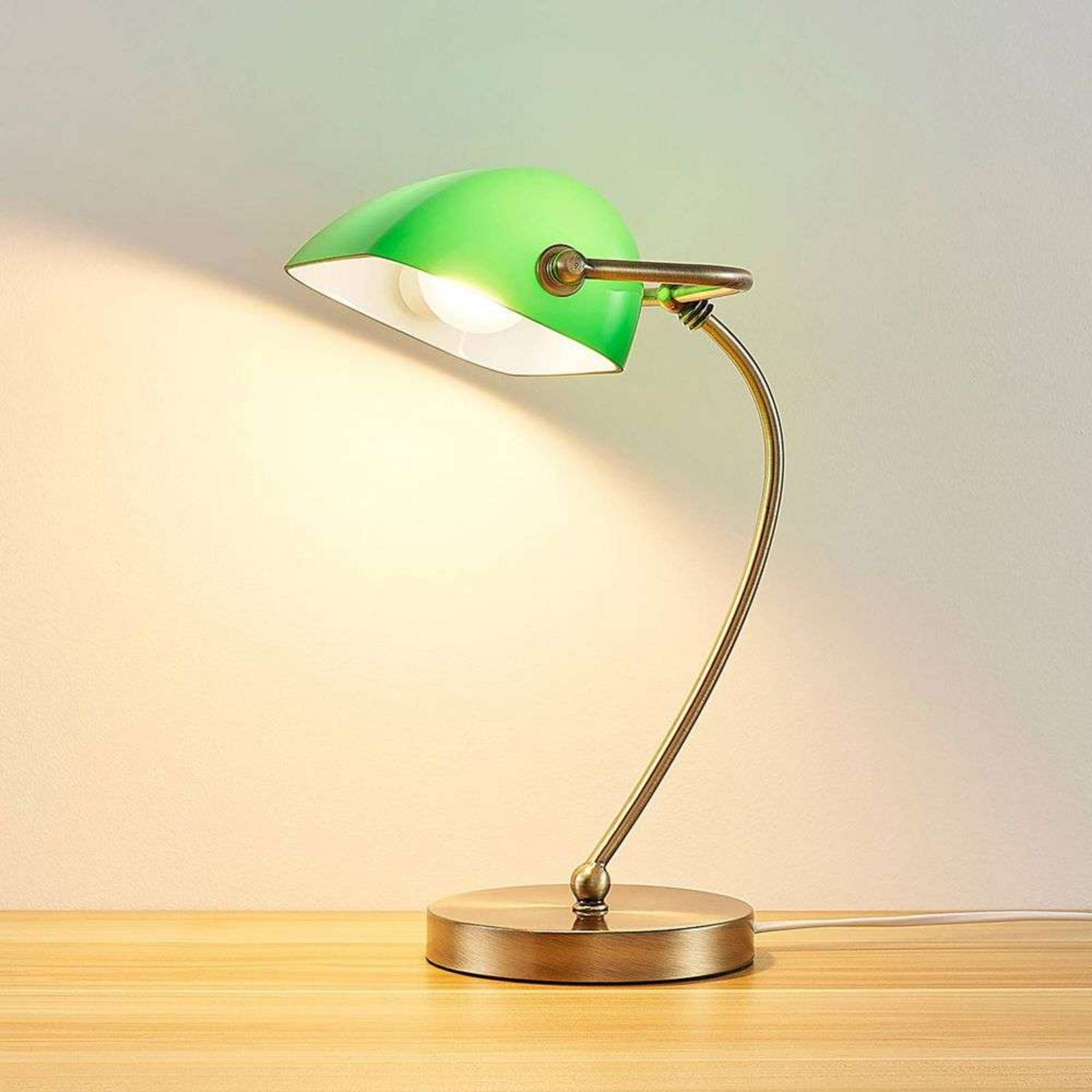 Selea Veioză Glossy Green/Brass - Lindby