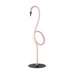 Lámpara de mesa LED Flamingo, rosa, metal, 50 cm de altura
