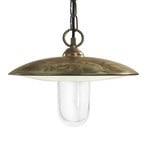 Golfo pendant light brass antique / clear