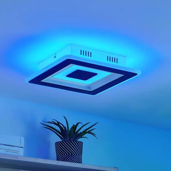 Lindby Evanio LED ceiling lamp, smart, CCT, RGB